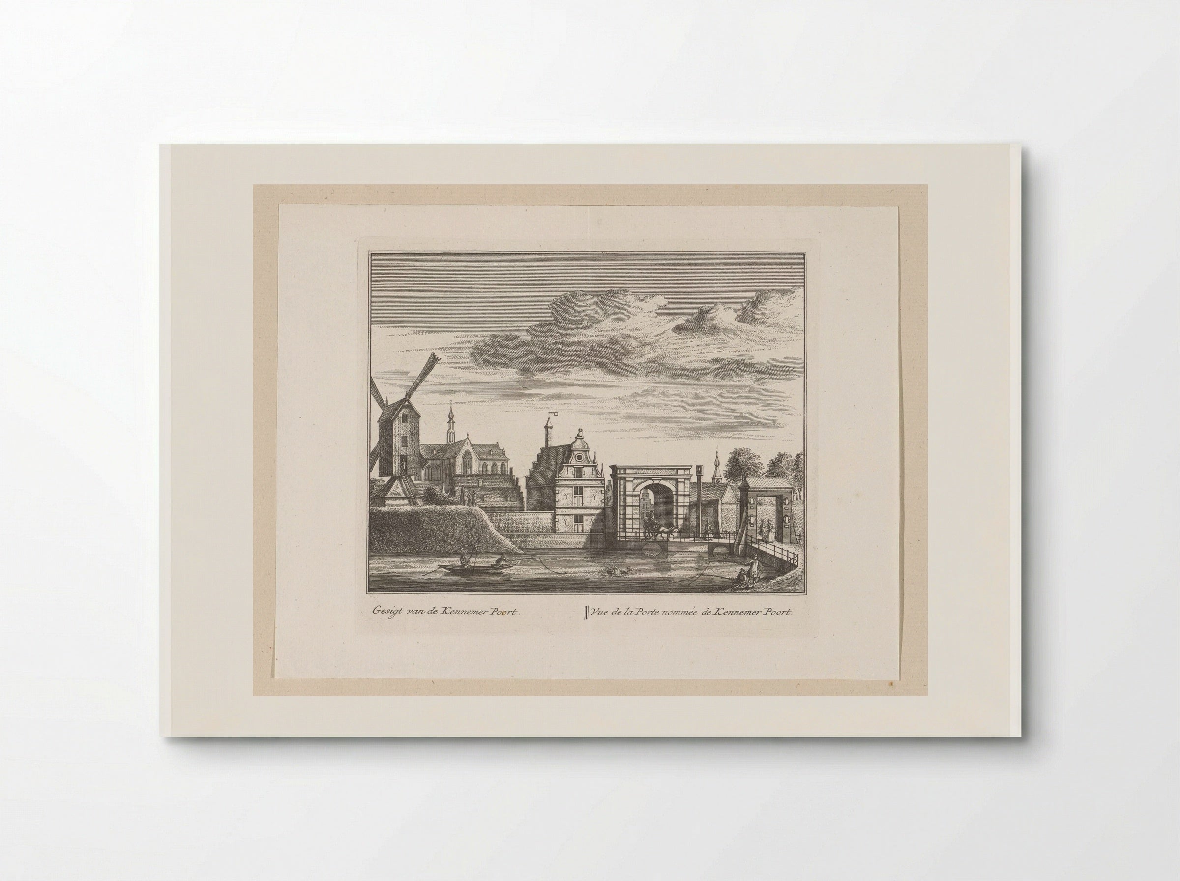 Gezicht op de Kennemerpoort te Alkmaar - Leonard Schenk - Poster