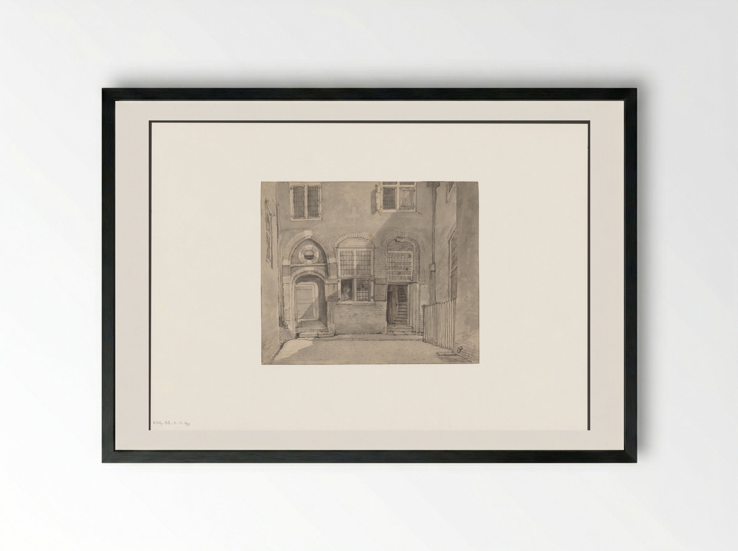 Gezicht op de Kraaiengang - Gerrit Lamberts - Framed Print Black