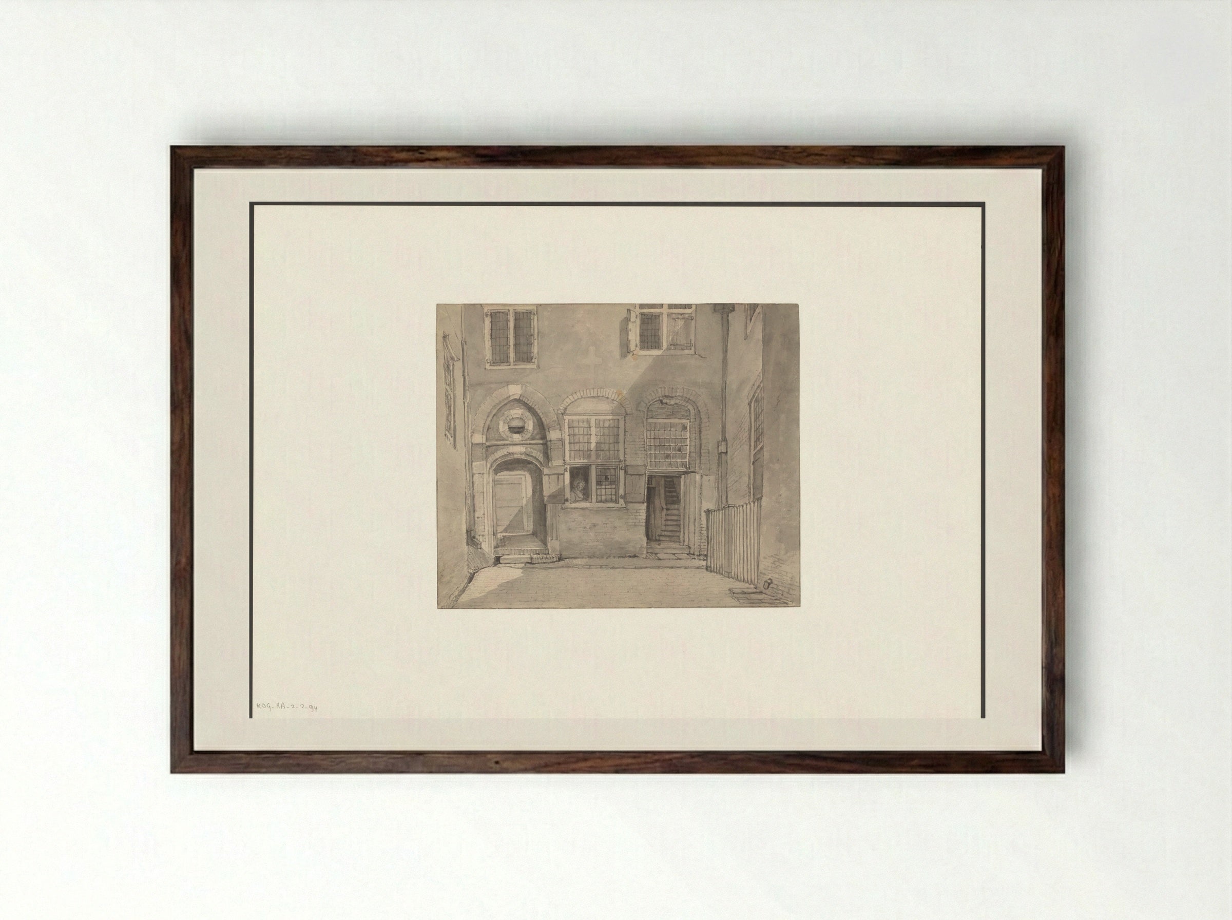 Gezicht op de Kraaiengang - Gerrit Lamberts - Framed Print Dark Wood