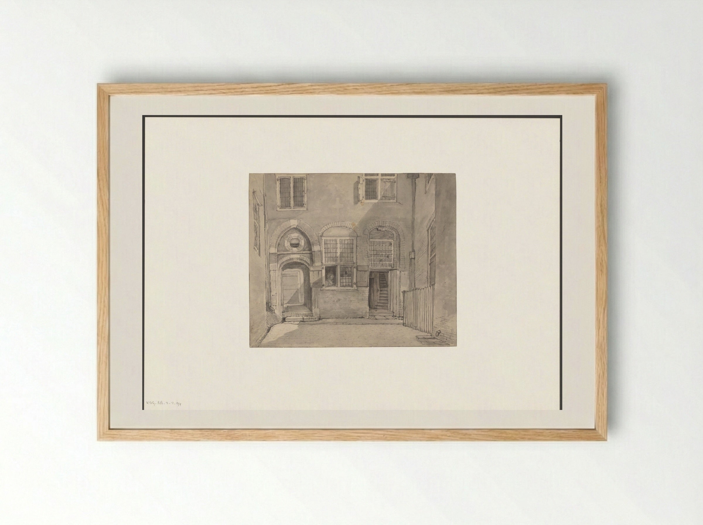 Gezicht op de Kraaiengang - Gerrit Lamberts - Framed Print Wood