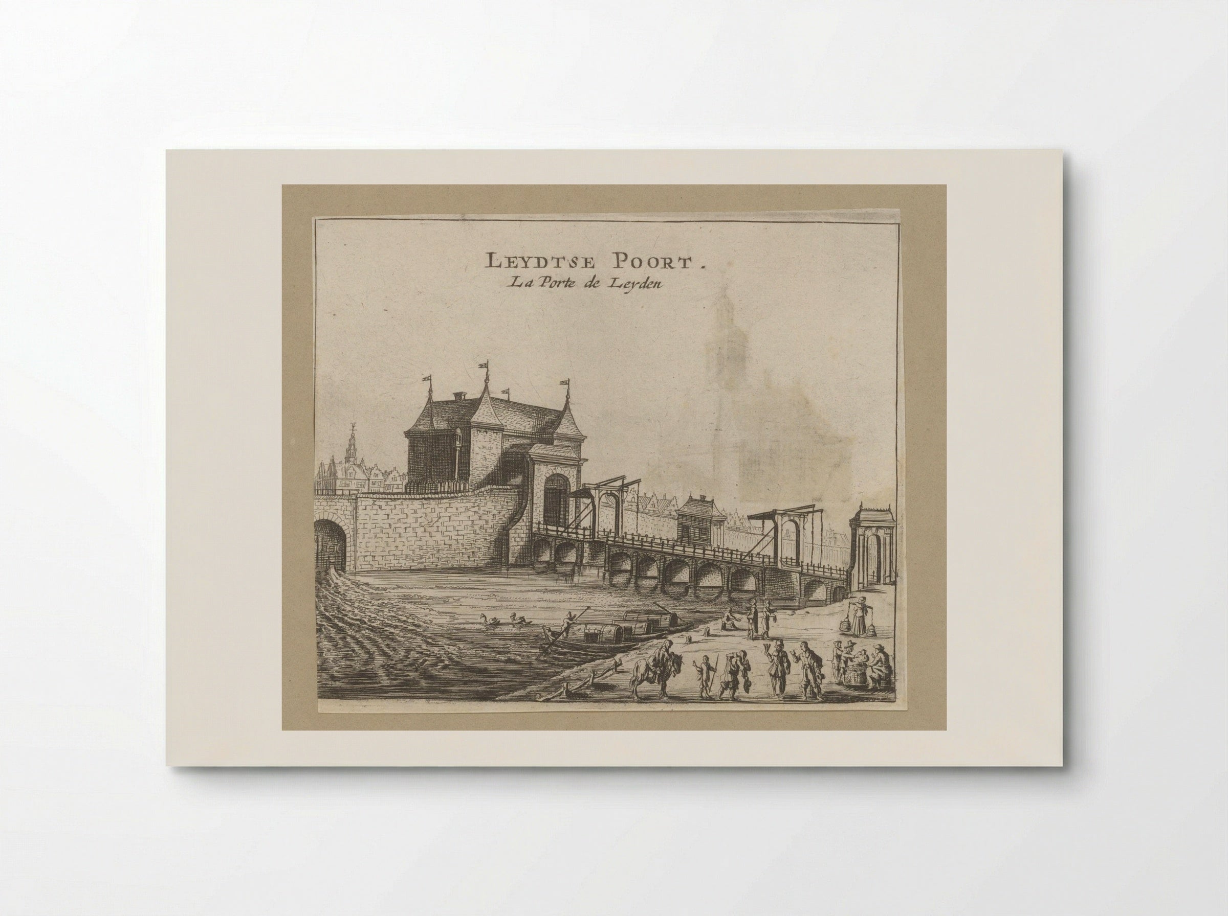 Gezicht op de Leidsepoort te Amsterdam - Jan Veenhuysen - Poster