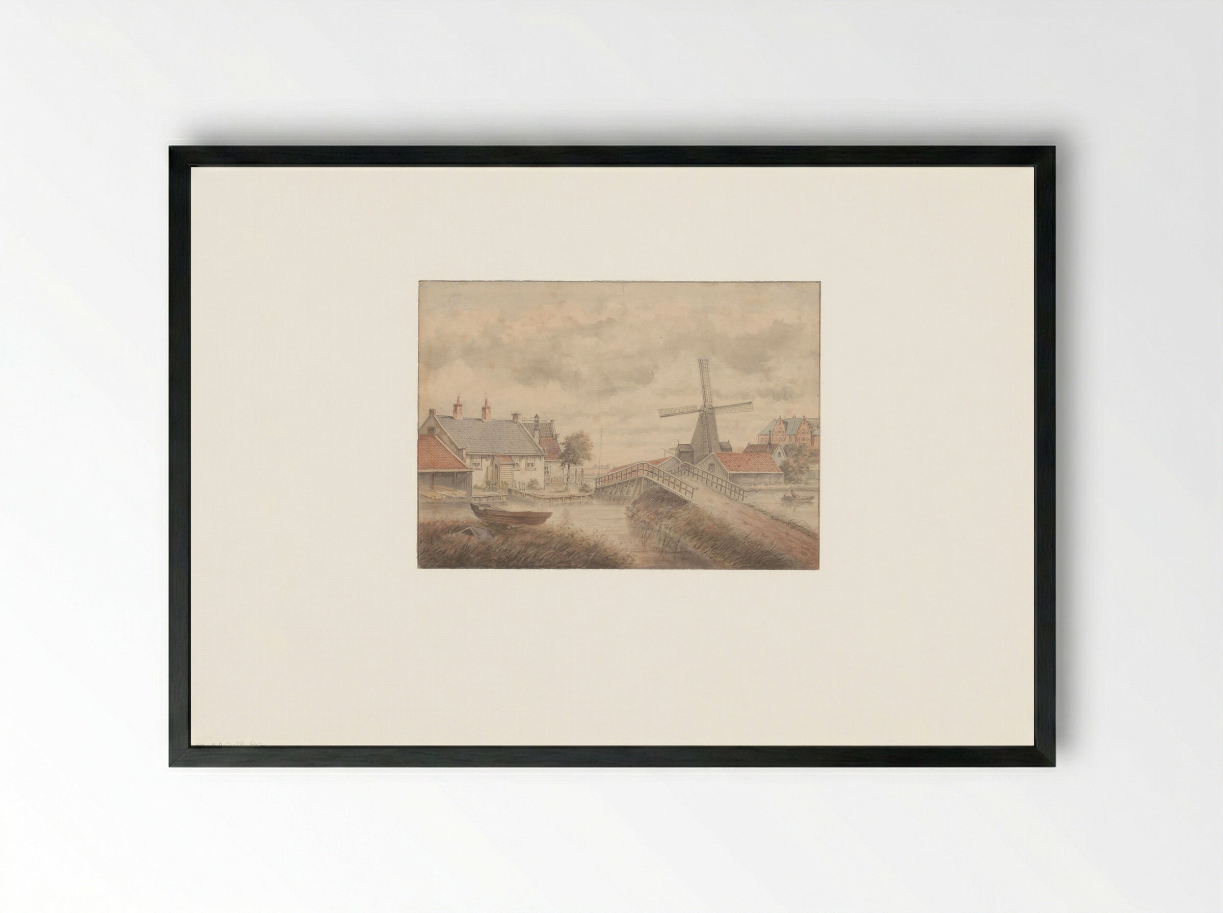 Gezicht op de Middenweg - Albert Martin - Framed Print Black