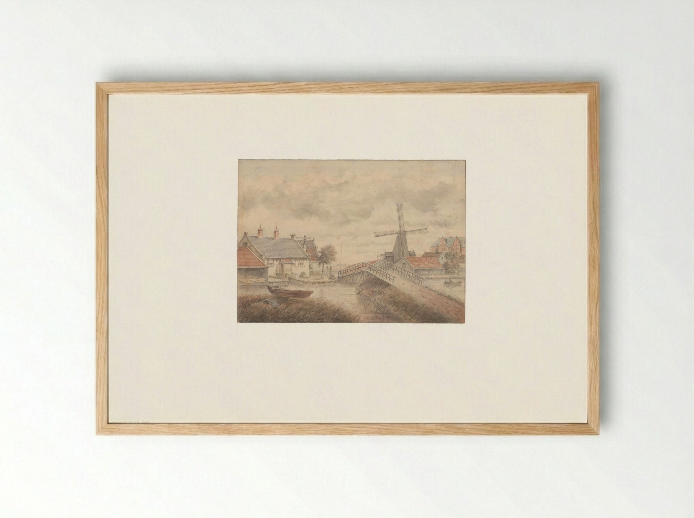 Gezicht op de Middenweg - Albert Martin - Framed Print Wood