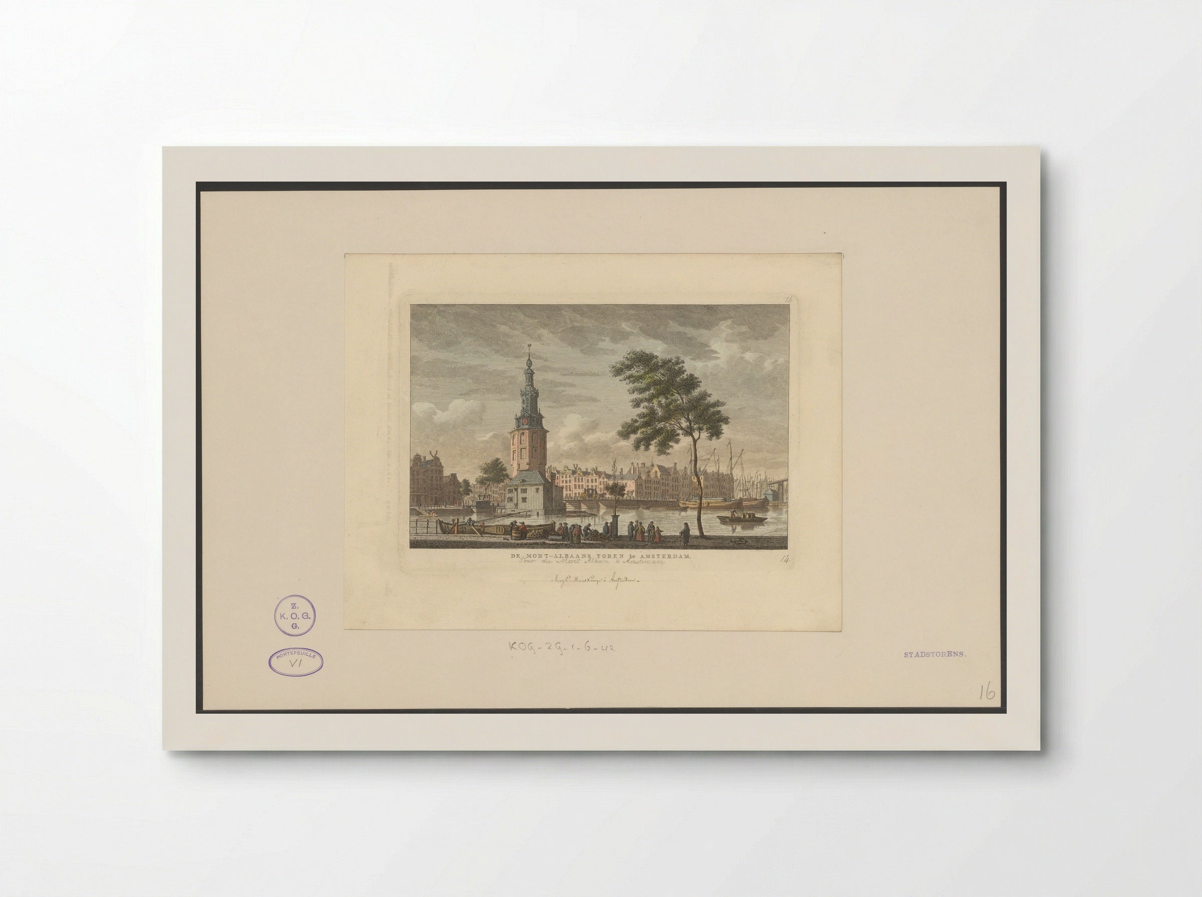 Gezicht op de Montelbaanstoren - Carel Frederik Bendorp (I) - Poster