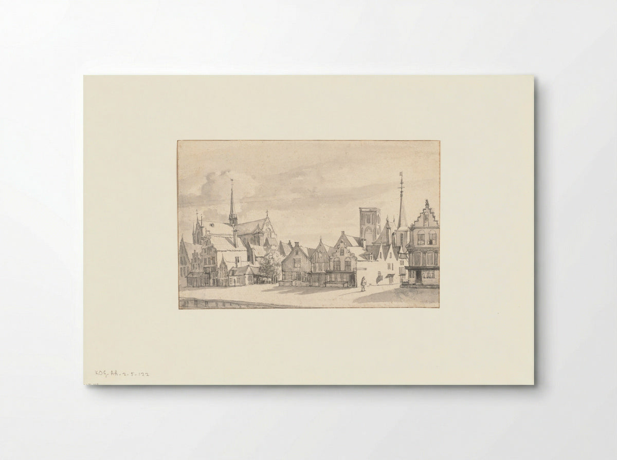 Gezicht op de Nieuwezijds Voorburgwal - Gerrit van Lambertsz - Poster
