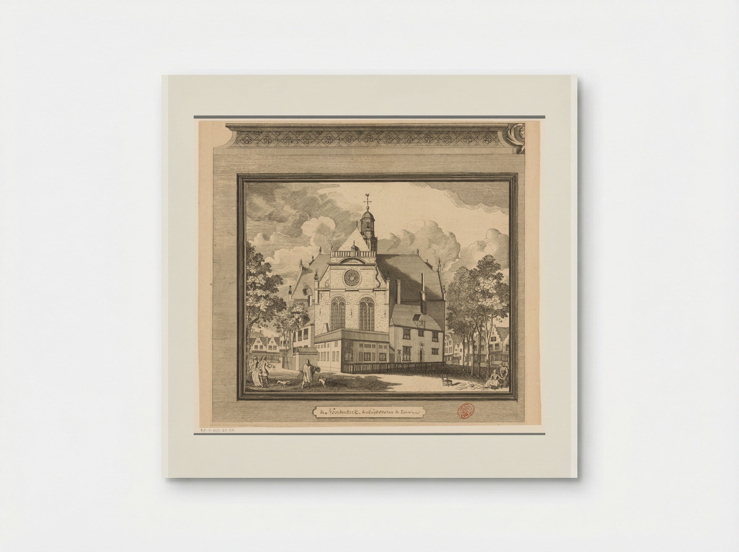 Gezicht op de Noorderkerk te Amsterdam - Pieter van den Berge - Poster