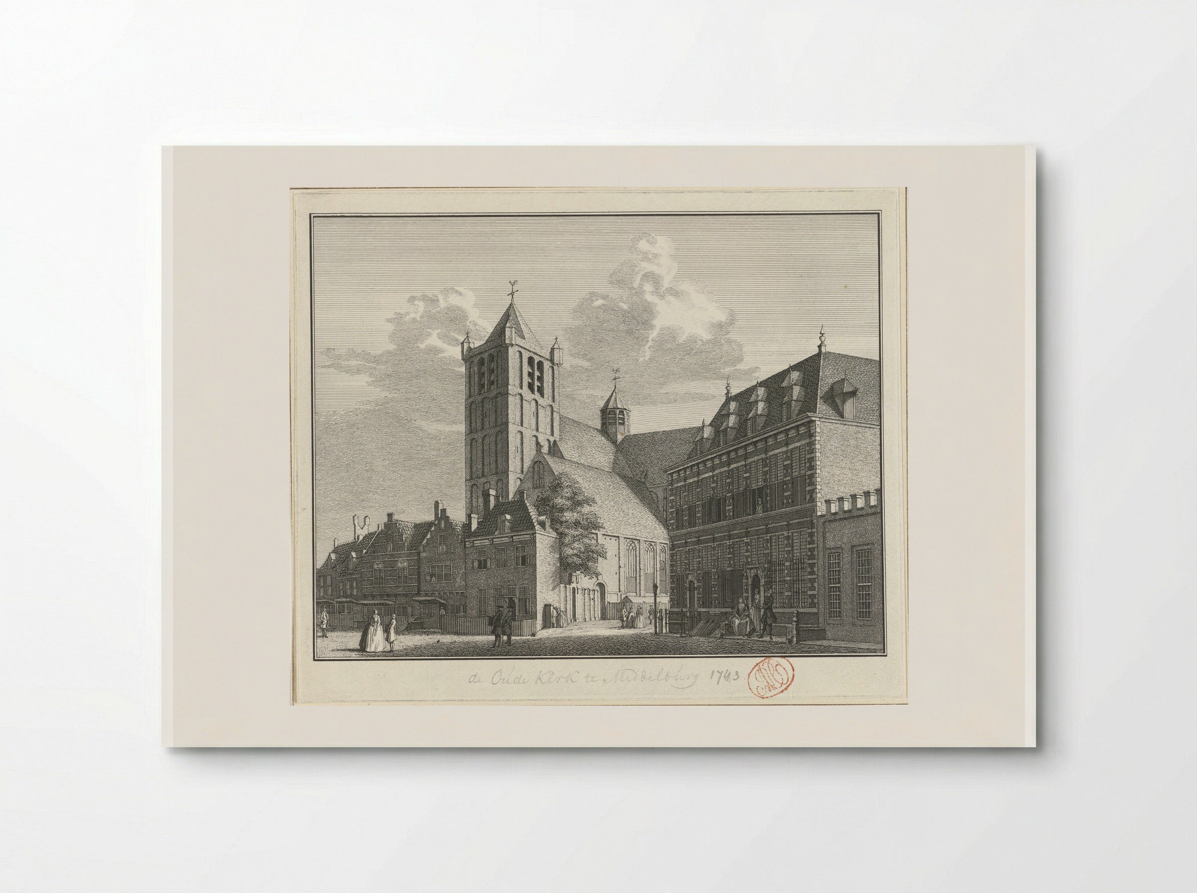 Gezicht op de Noordmonsterkerk te Middelburg - Jan Caspar Philips - Poster