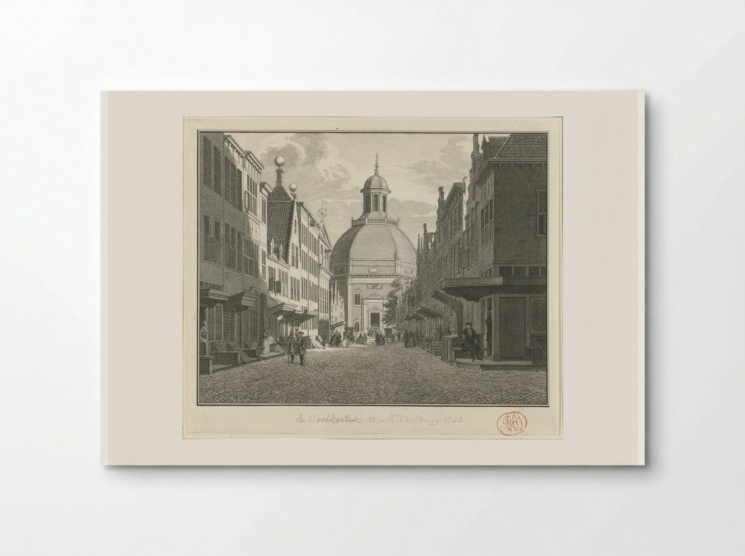 Gezicht op de Oostkerk te Middelburg - Jan Caspar Philips - Poster