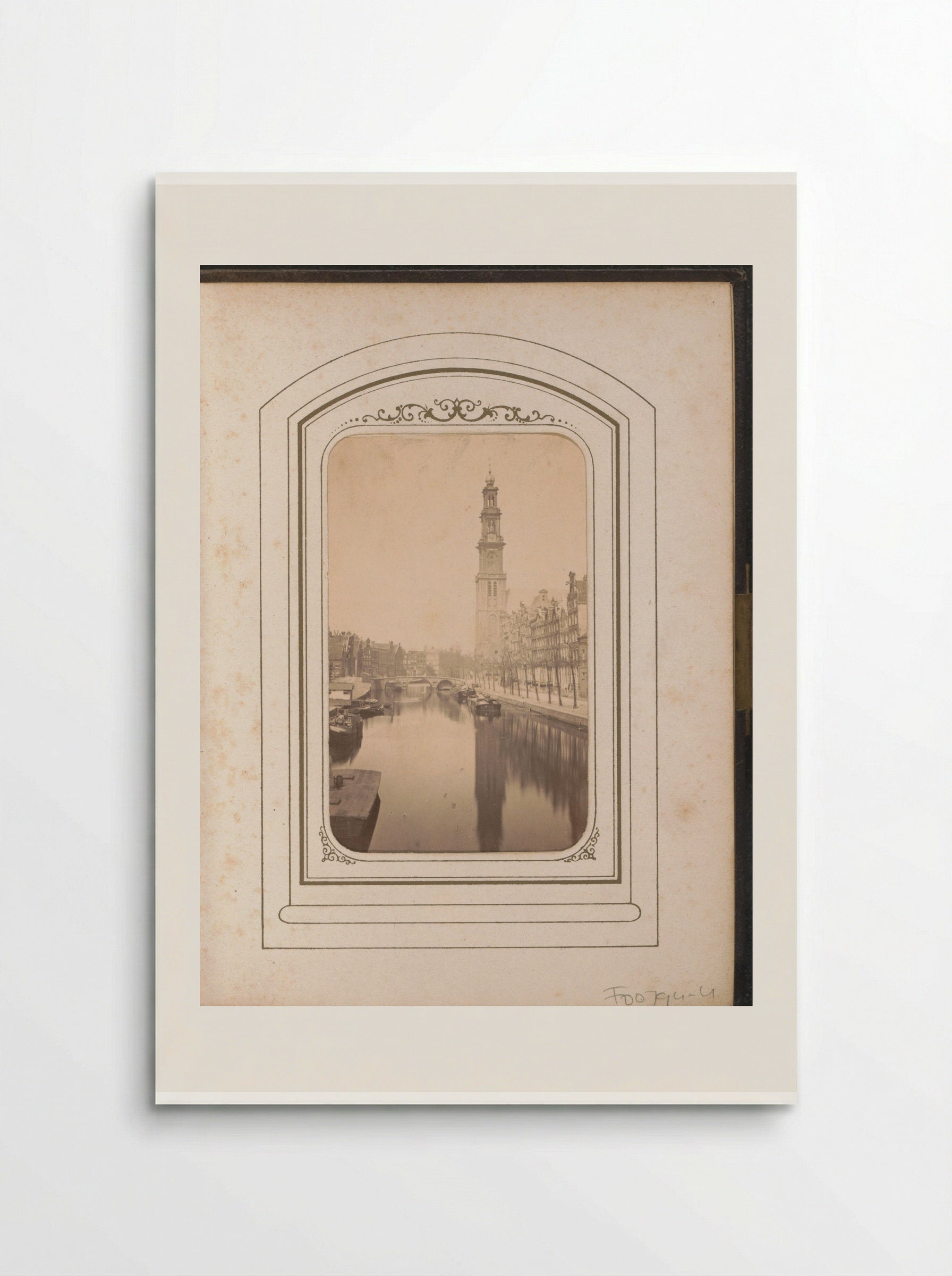 Gezicht op de Prinsengracht en de Westertoren in Amsterdam - Adolphe Braun & Cie. - Poster