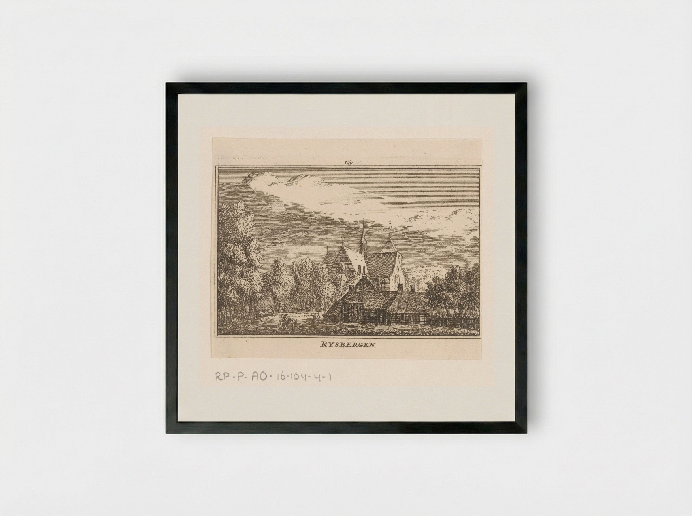 Gezicht op de Rijsbergen - Abraham Rademaker - Framed Print Black