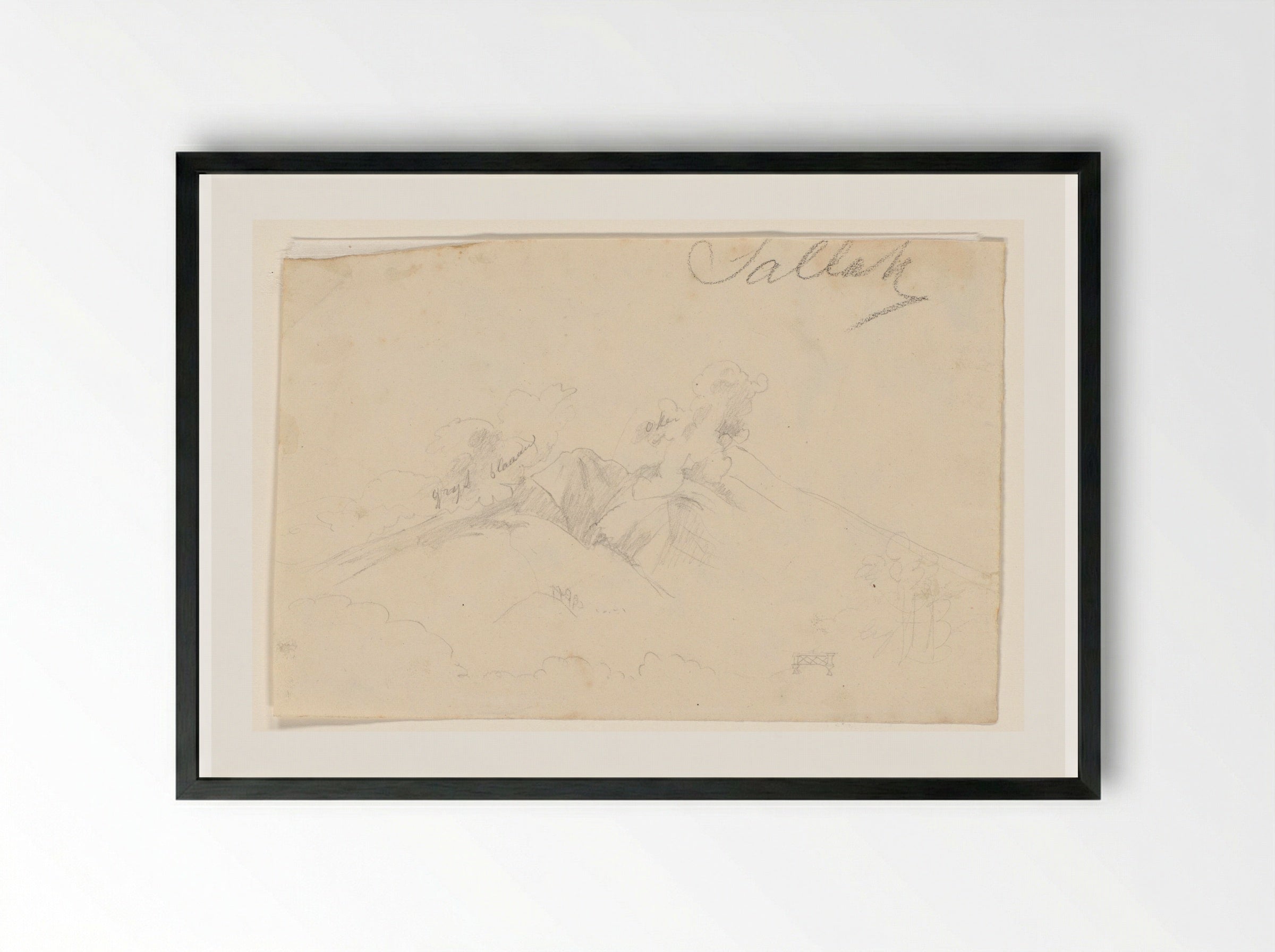 Gezicht op de Salak, West-Java - Adrianus Johannes Bik - Framed Print Black