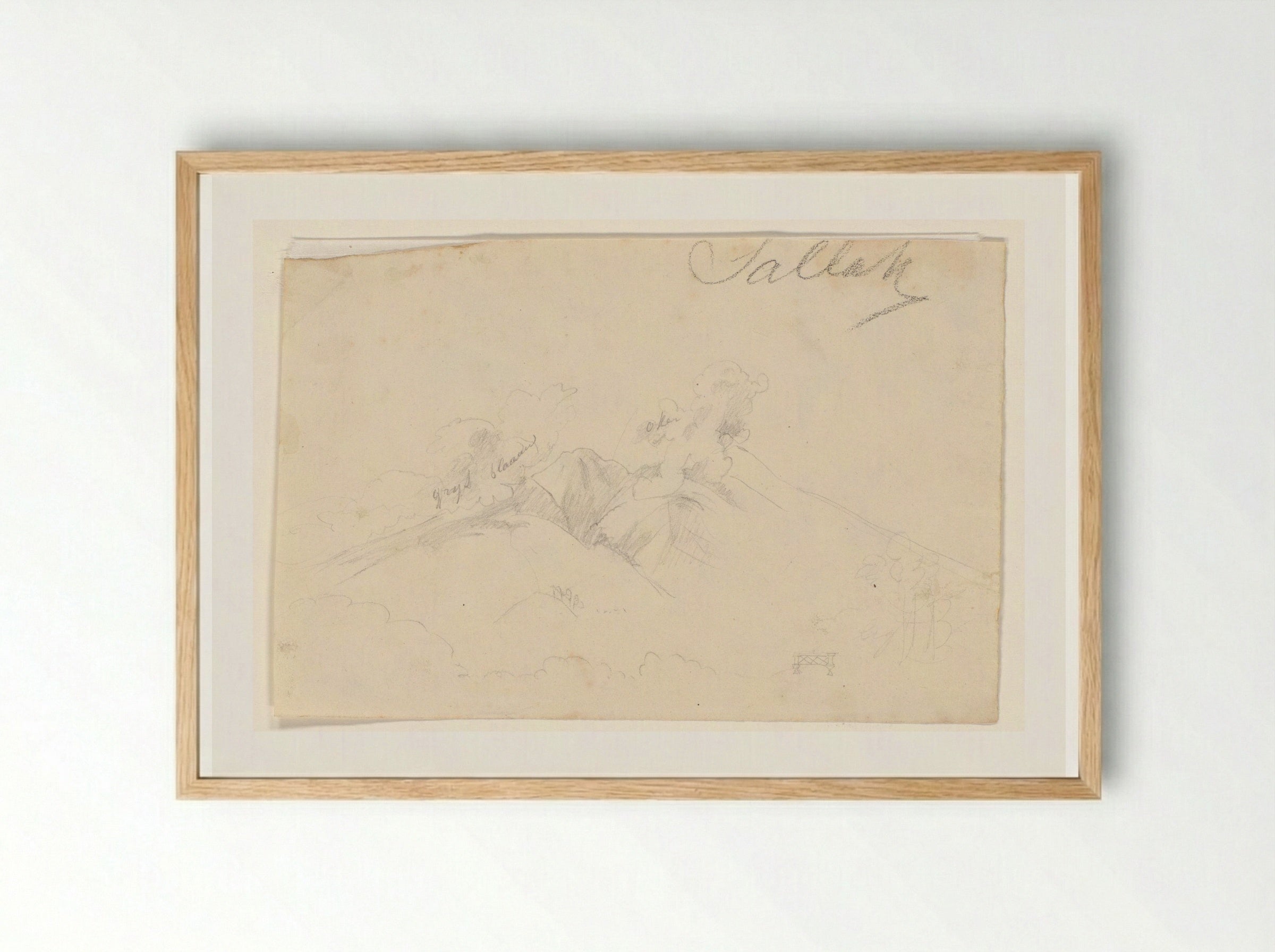 Gezicht op de Salak, West-Java - Adrianus Johannes Bik - Framed Print Wood