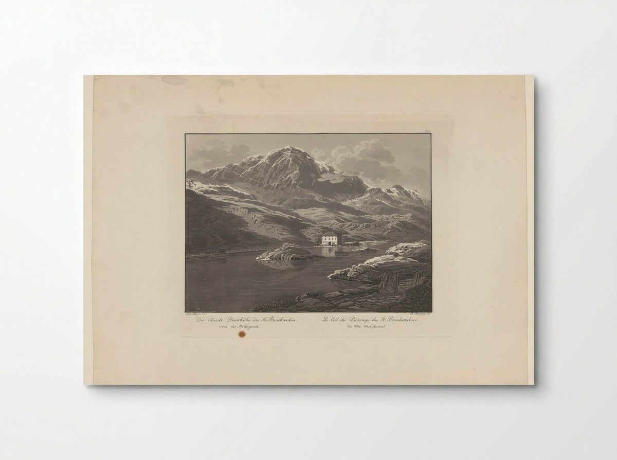 Gezicht op de San Bernardinopas - Johann Jakob Meyer - Poster