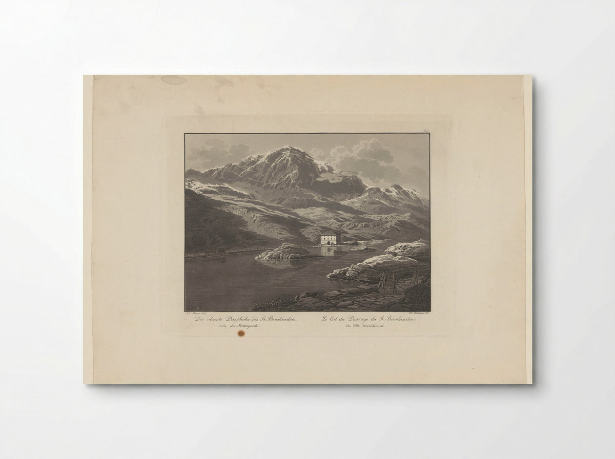 Gezicht op de San Bernardinopas - Johann Jakob Meyer - Poster