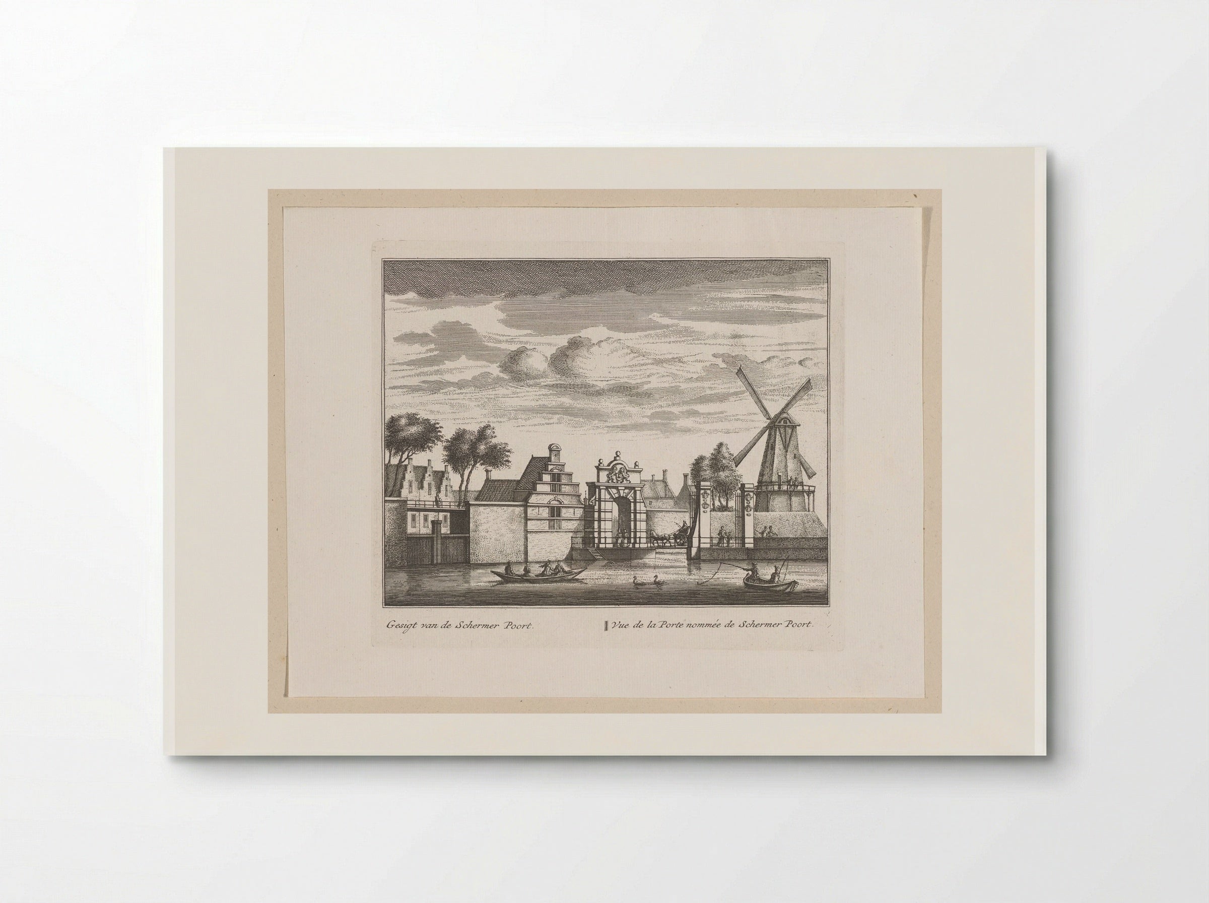 Gezicht op de Schermerpoort te Alkmaar - Leonard Schenk - Poster
