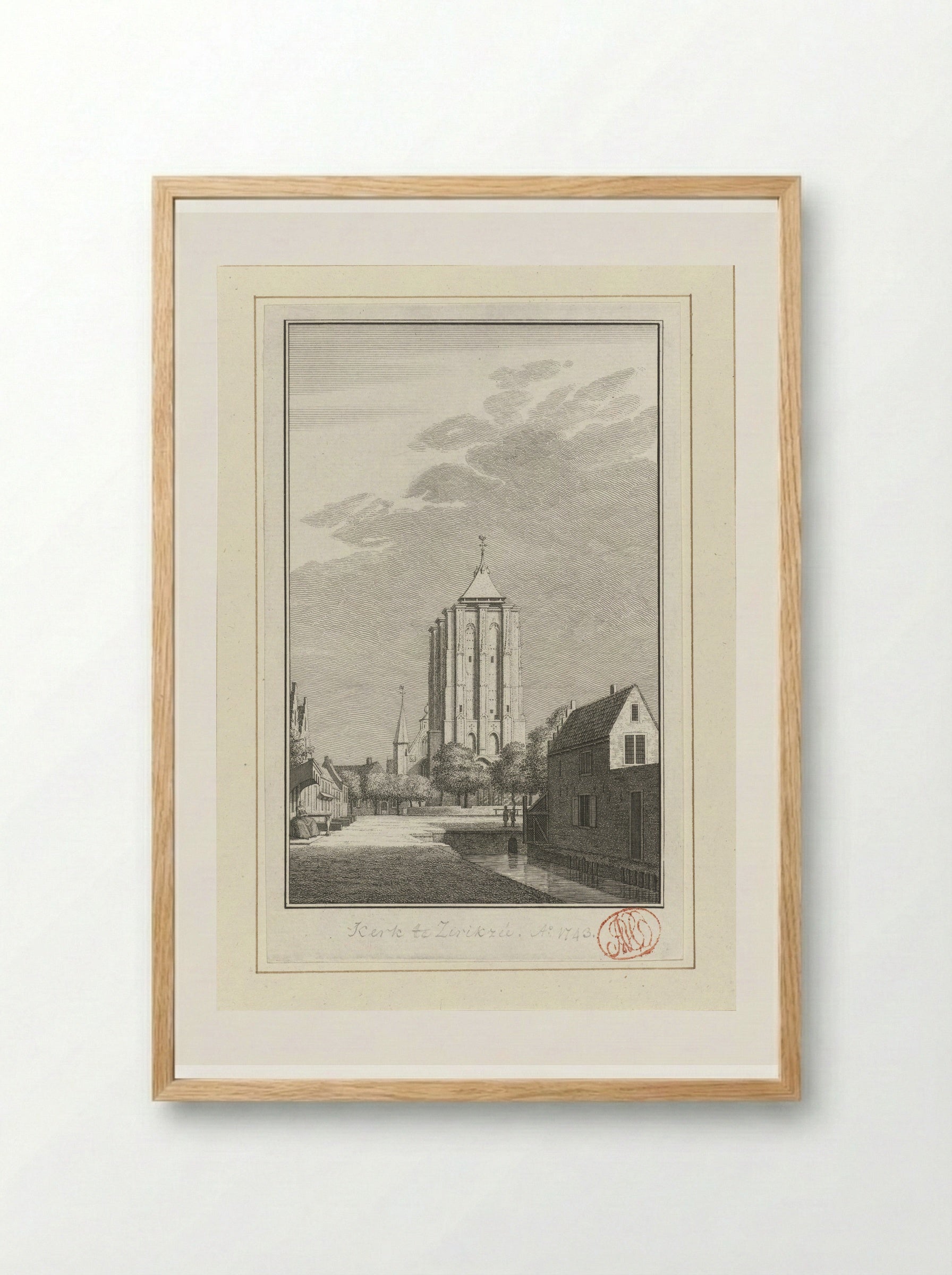 Gezicht op de Sint-Lievensmonstertoren te Zierikzee - Jan Caspar Philips - Framed Print Wood