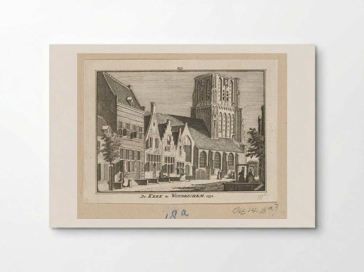 Gezicht op de Sint-Martinuskerk te Woudrichem - Hendrik Spilman - Poster