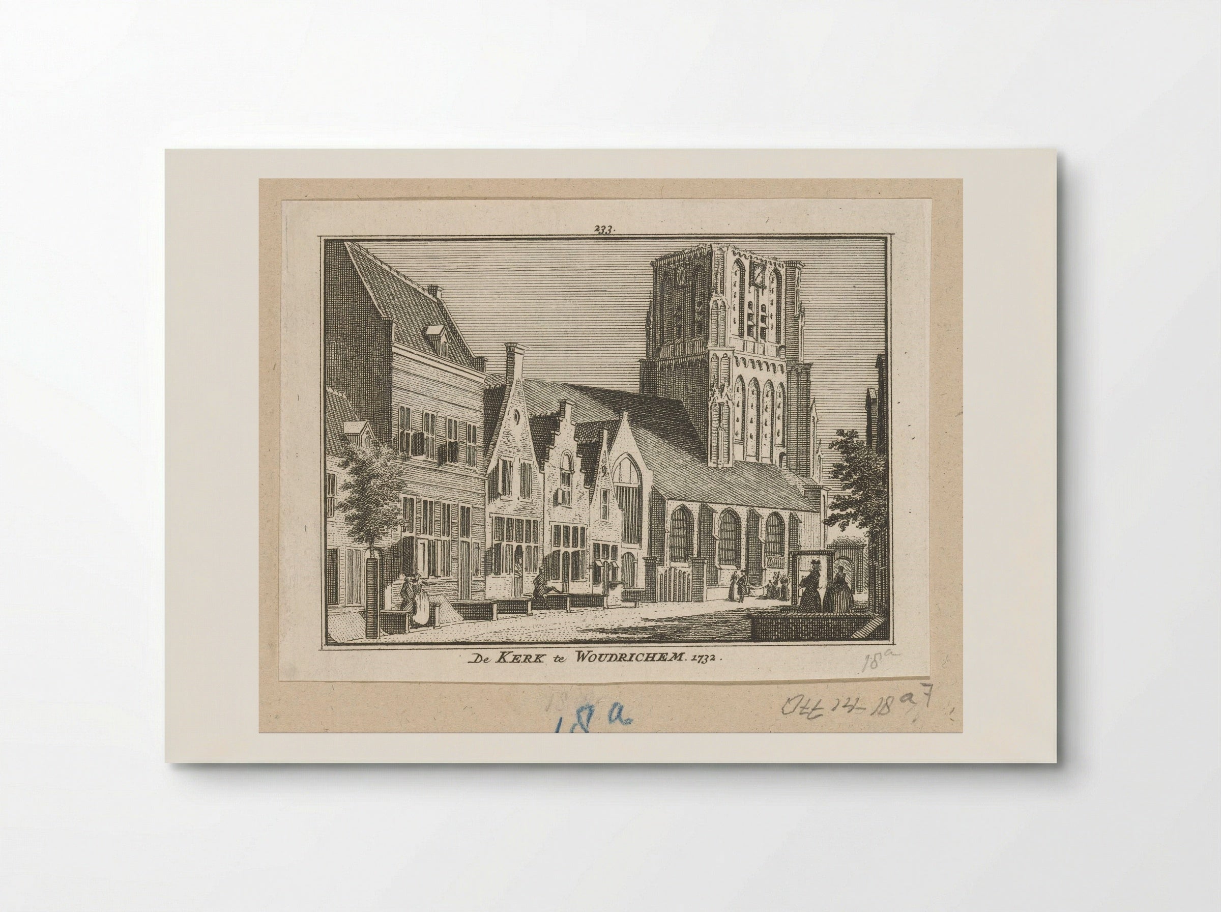 Gezicht op de Sint-Martinuskerk te Woudrichem - Hendrik Spilman - Poster