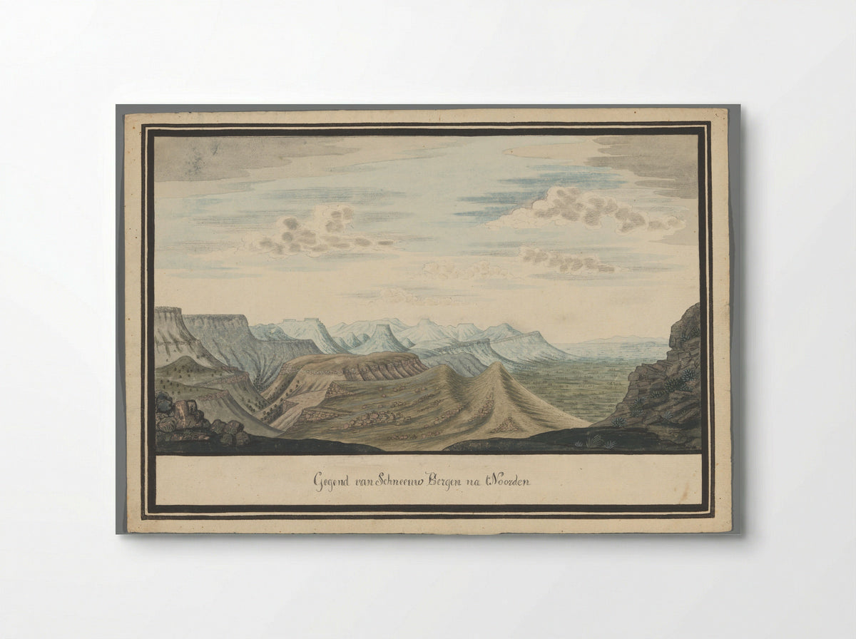 Gezicht op de Sneeuberge - Johannes Schumacher - Poster