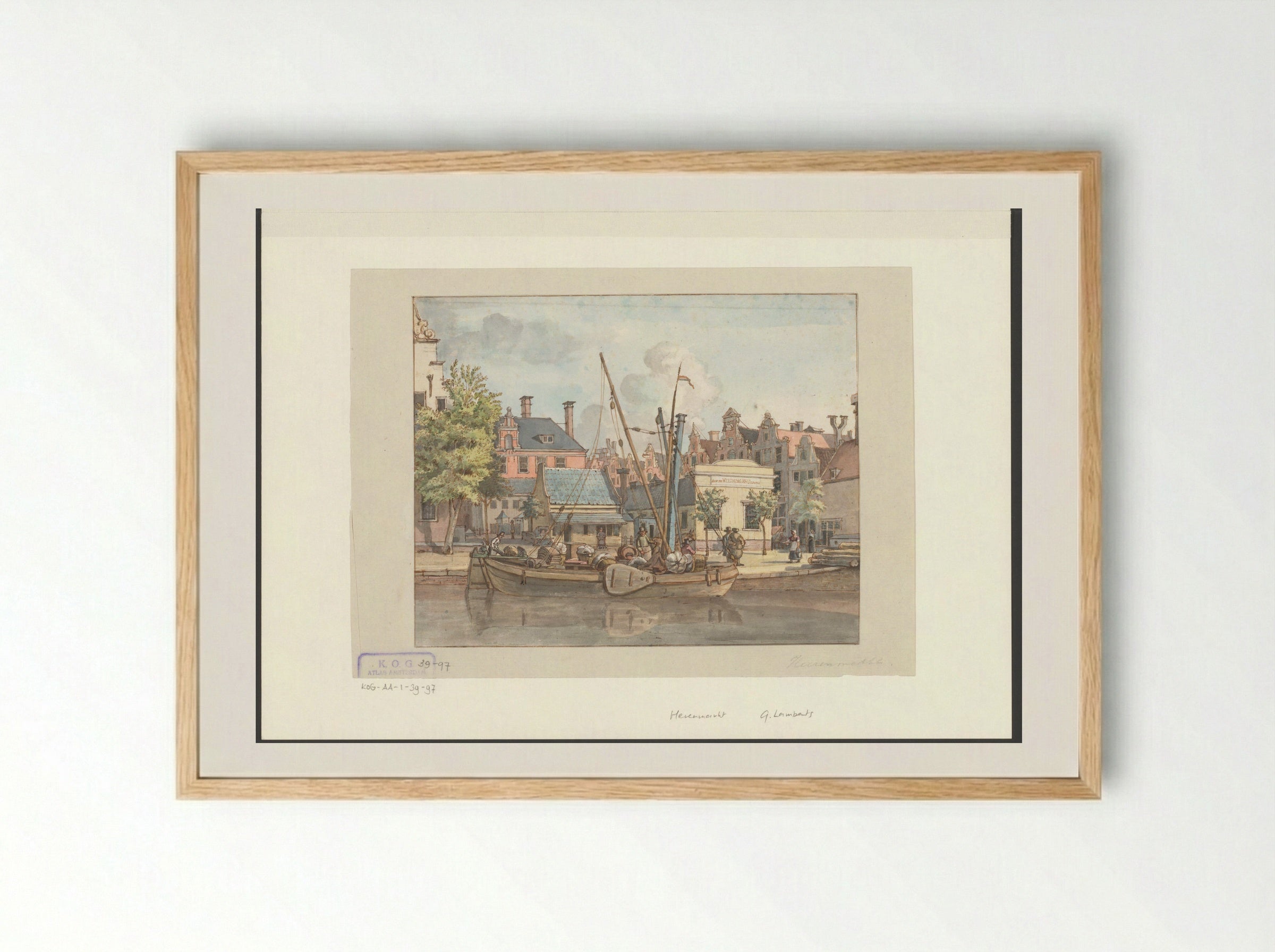 Gezicht op de Soeploods op de Herenmarkt - Gerrit Lamberts - Framed Print Wood