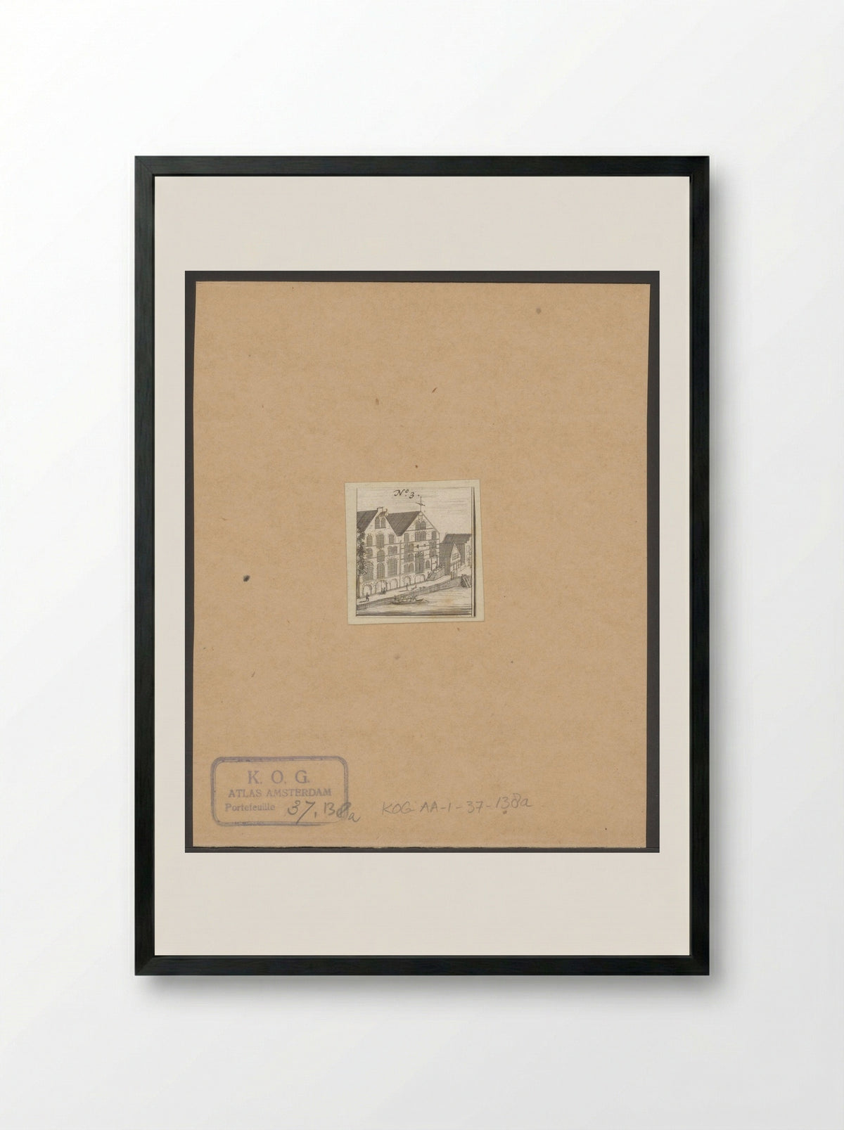 Gezicht op de Stadsbank van Lening te Amsterdam - Anna Folkema - Framed Print Black