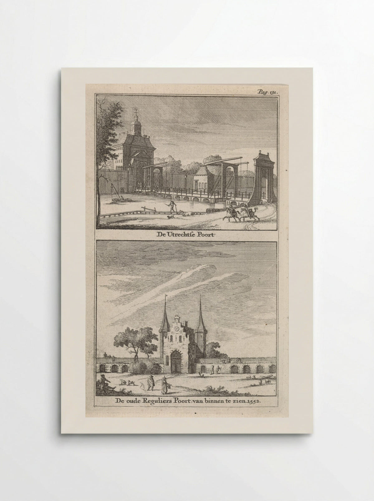 Gezicht op de Utrechtsepoort en Regulierspoort - Jan Goeree - Poster