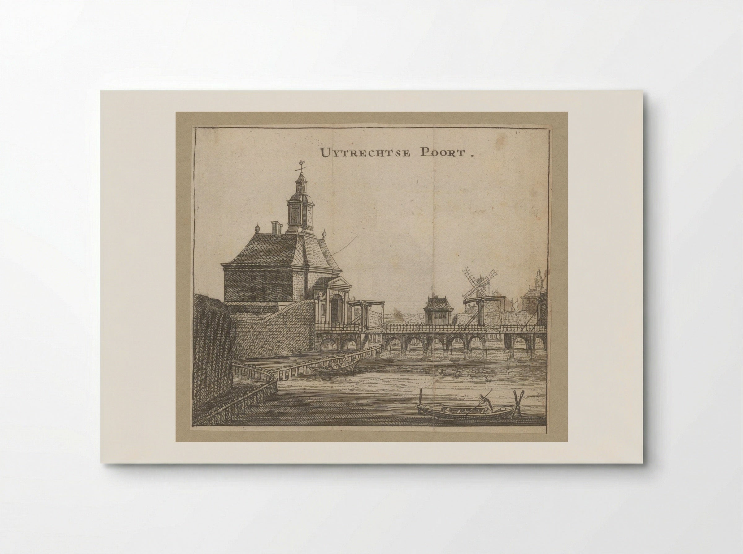 Gezicht op de Utrechtsepoort te Amsterdam - Jan Veenhuysen - Poster
