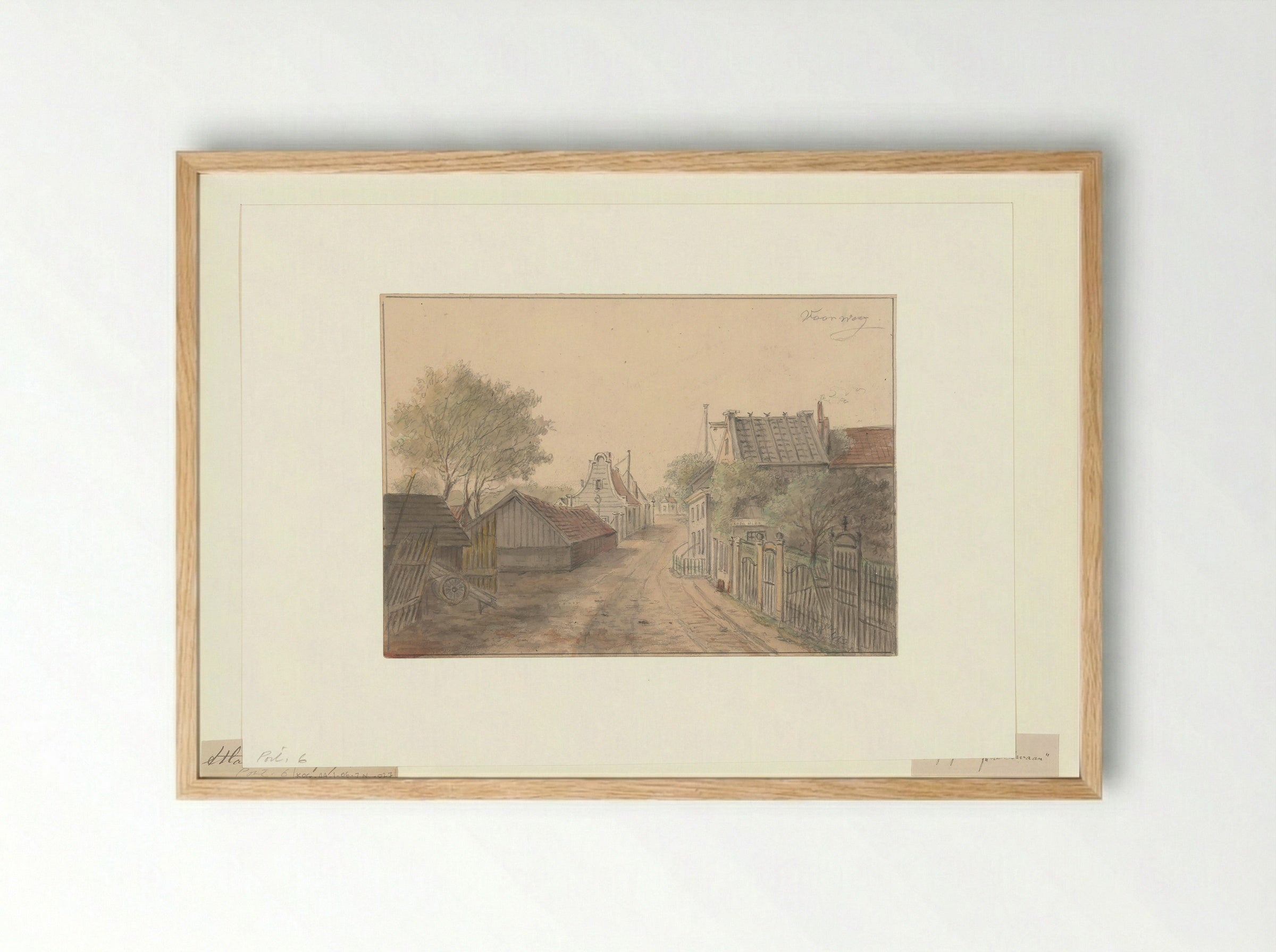 Gezicht op de Voorweg - Albert Martin - Framed Print Wood