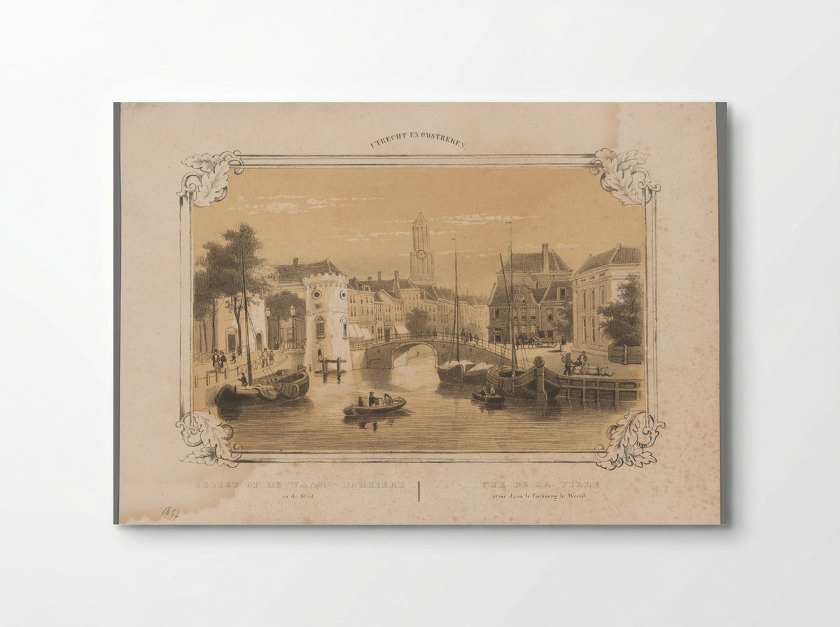 Gezicht op de Waard-Barrière te Utrecht - Weduwe Huygens - Poster