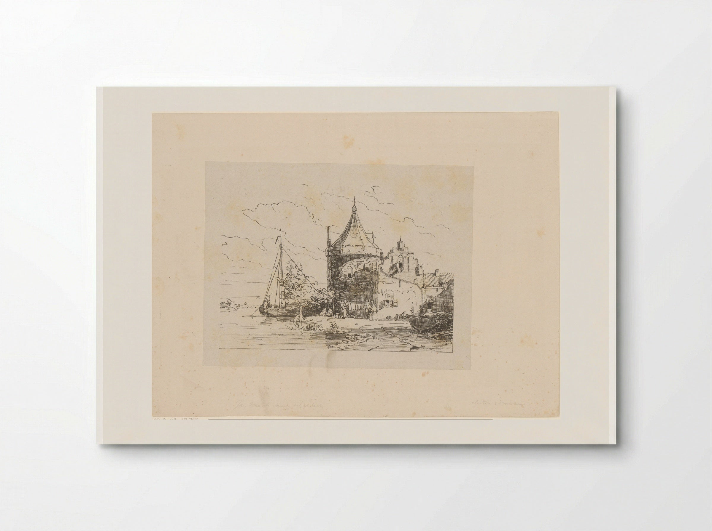Gezicht op de Waltoren te Culemborg - Jan Weissenbruch - Poster