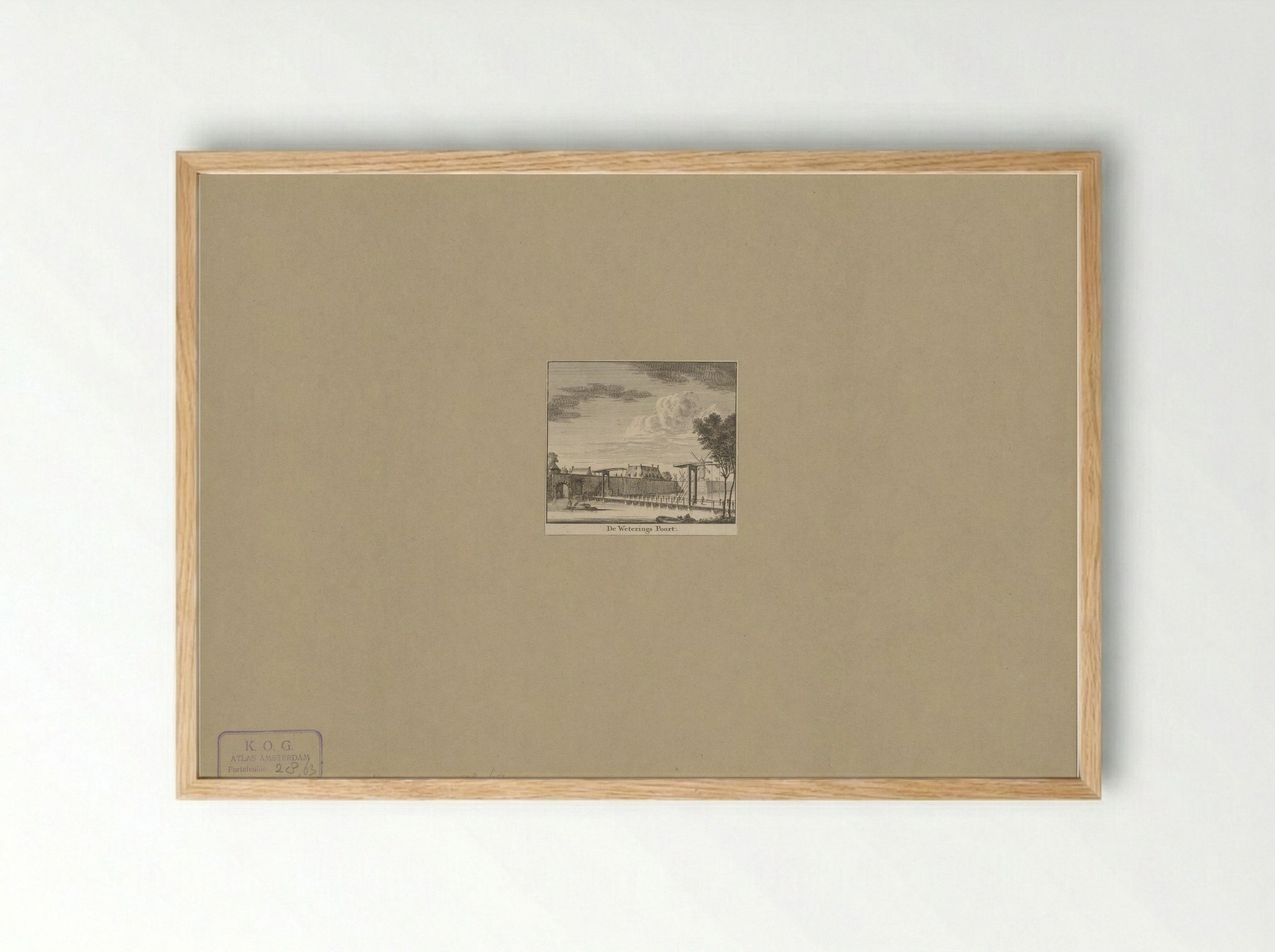 Gezicht op de Weteringpoort te Amsterdam - Jan Goeree - Framed Print Wood