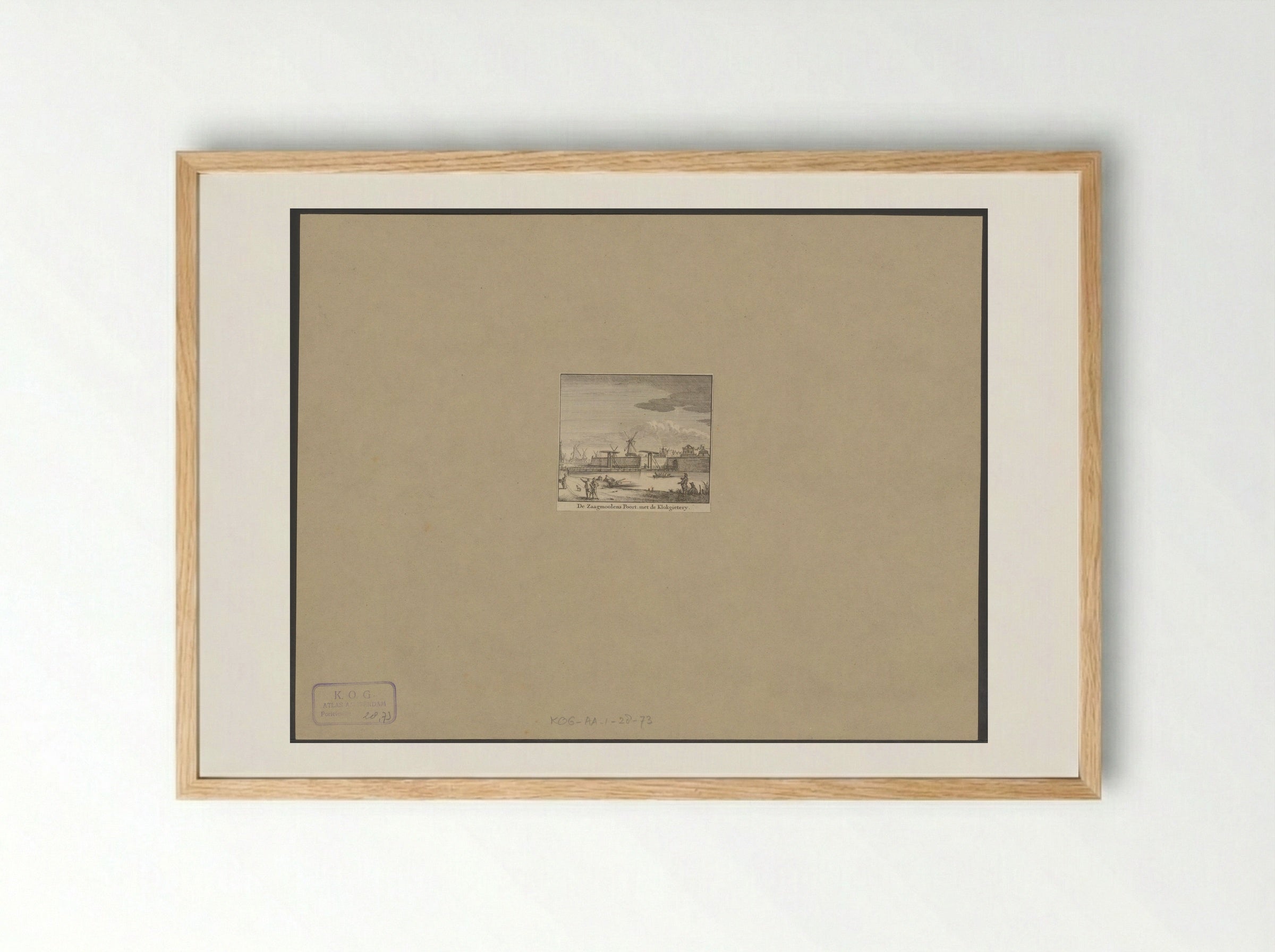 Gezicht op de Zaagmolenpoort te Amsterdam - Jan Goeree - Framed Print Wood