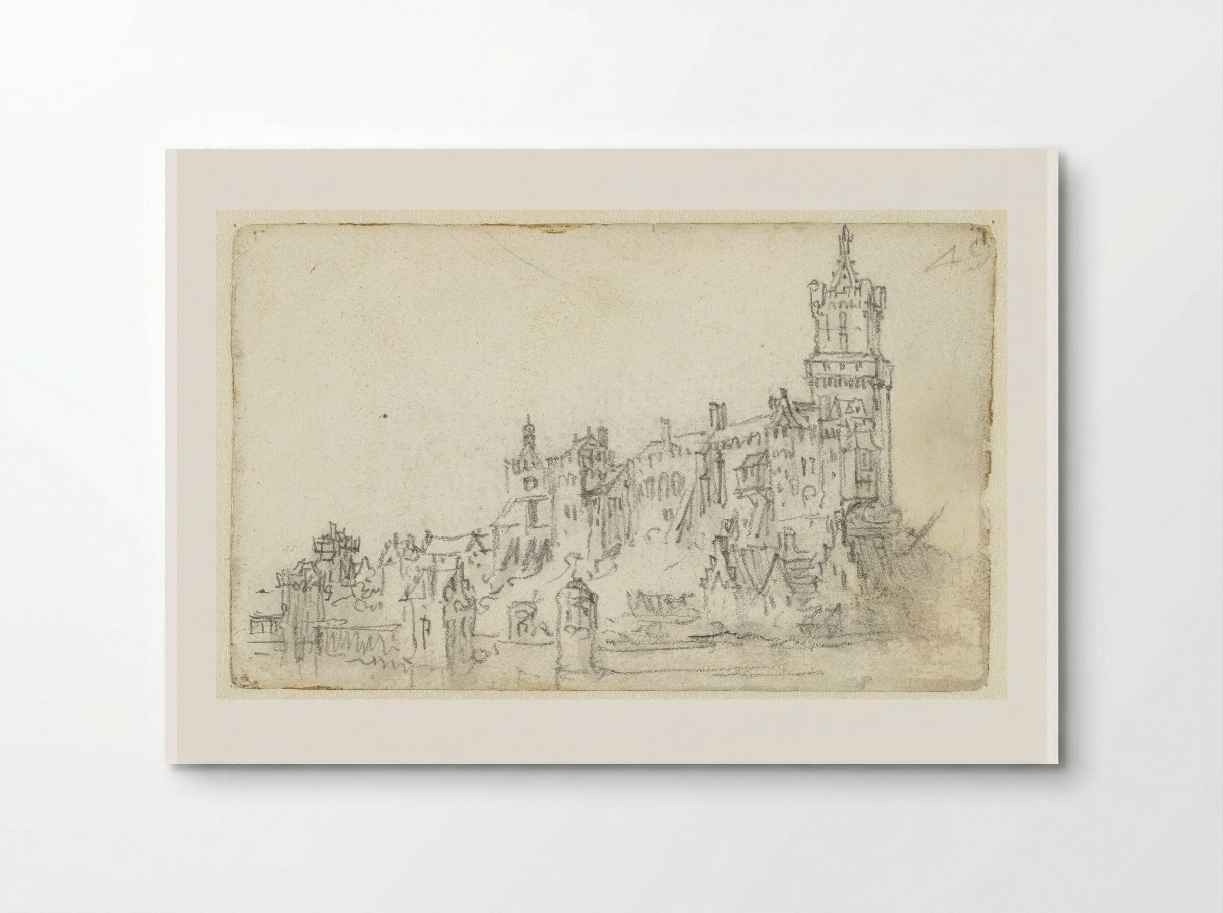 Gezicht op de Zwanenburg te Kleve - Jan van Goyen - Poster