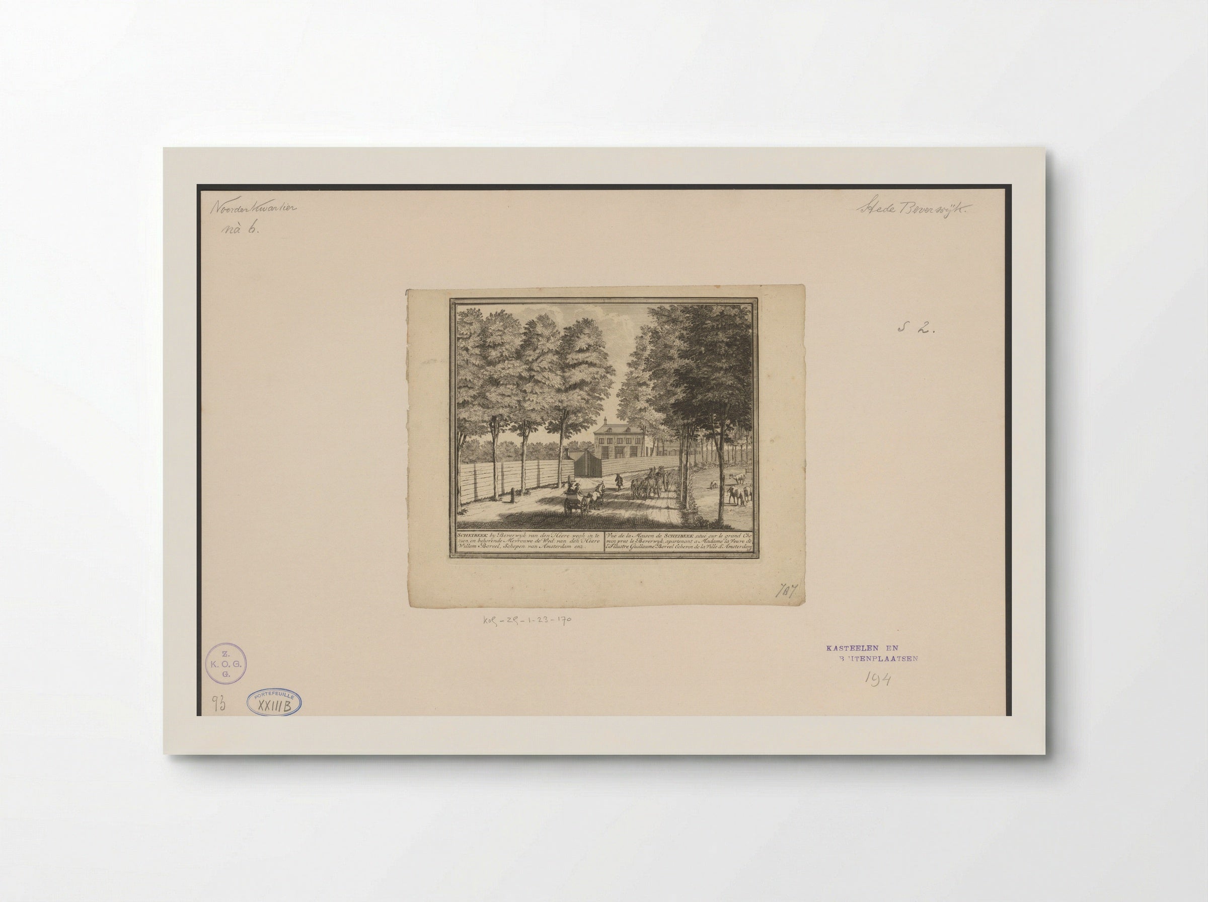 Gezicht op de buitenplaats Scheijbeek te Beverwijk - Hendrik de Leth - Poster
