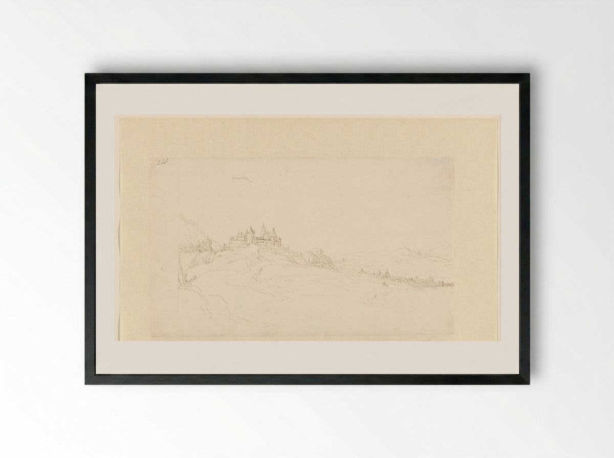 Gezicht op de burcht Frankenberg - Gerard van der Horst - Framed Print Black