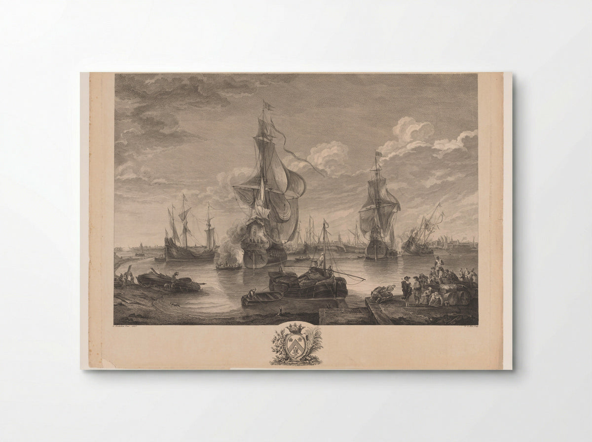 Gezicht op de haven van Brugge - Noël Le Mire - Poster