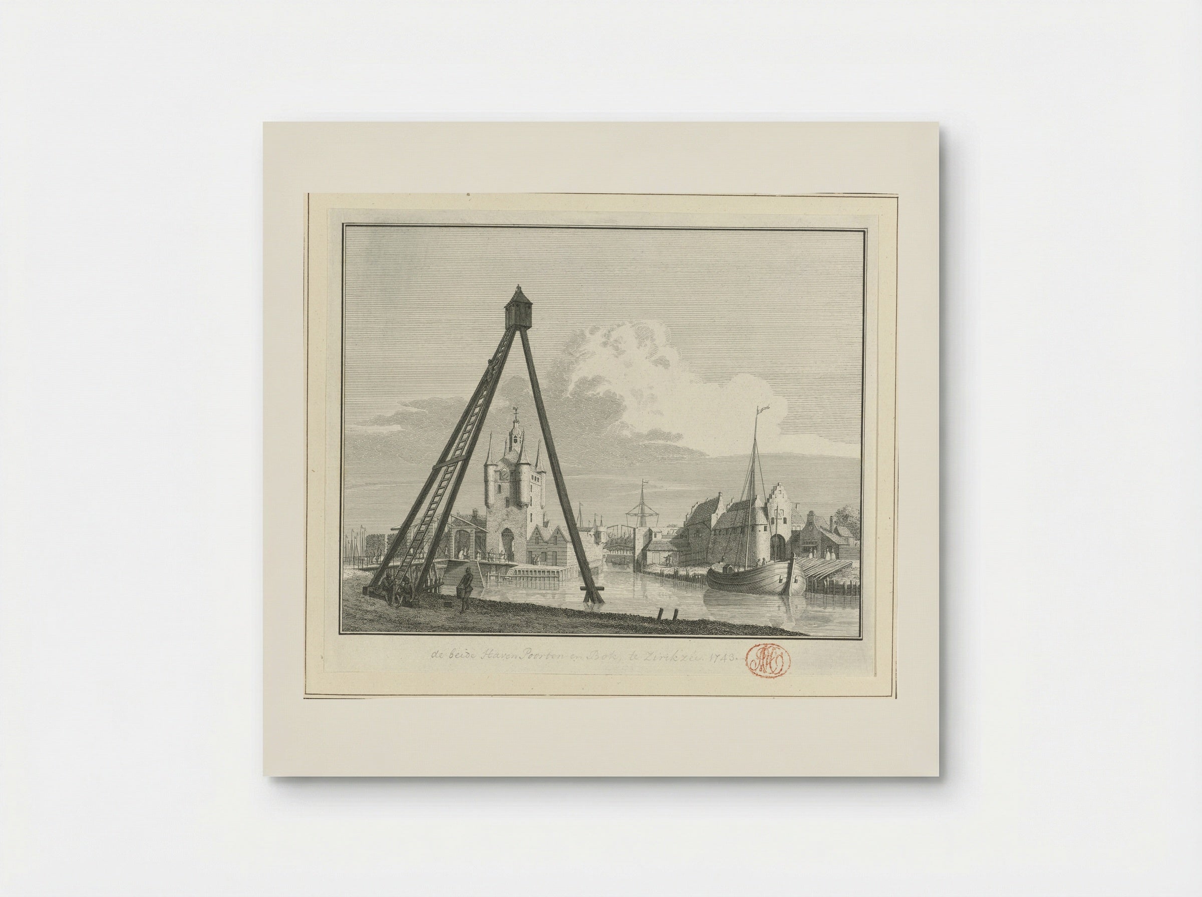 Gezicht op de haven van Zierikzee - Jan Caspar Philips - Poster