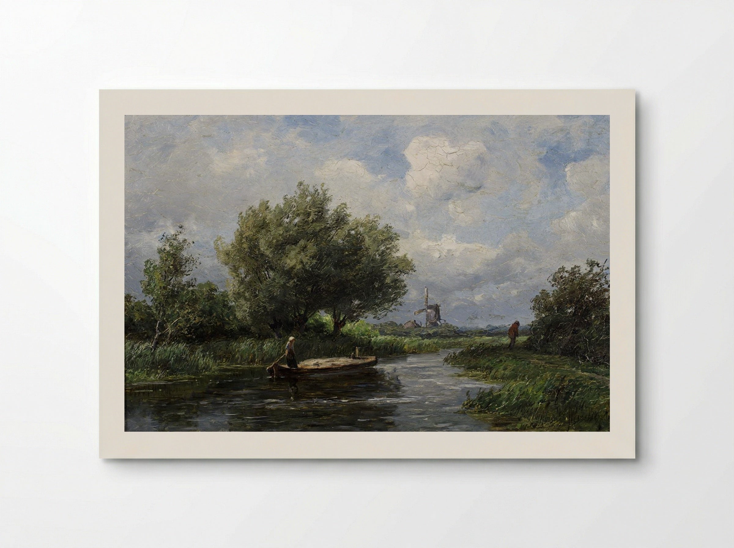 Gezicht op de heide met twee bomen - Jan Willem van Borselen - Poster