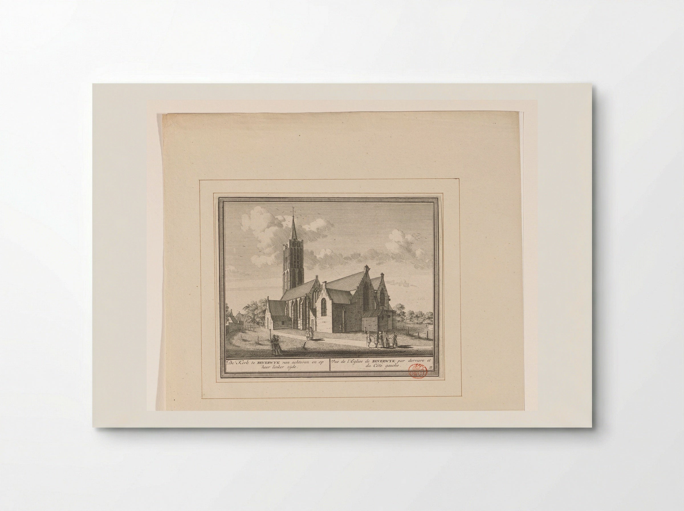 Gezicht op de kerk te Beverwijk - Hendrik de Leth - Poster
