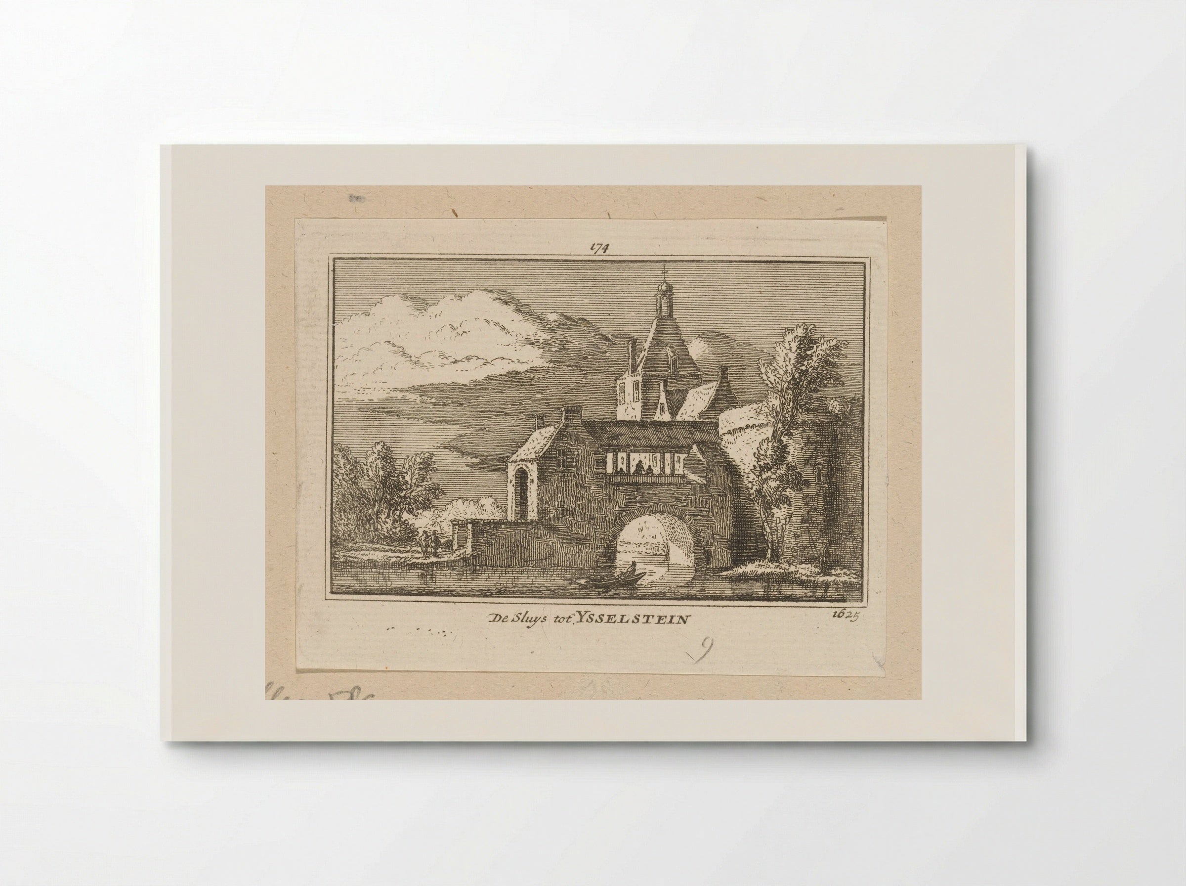 Gezicht op de sluis bij de IJsselpoort te IJsselstein - Abraham Rademaker - Poster
