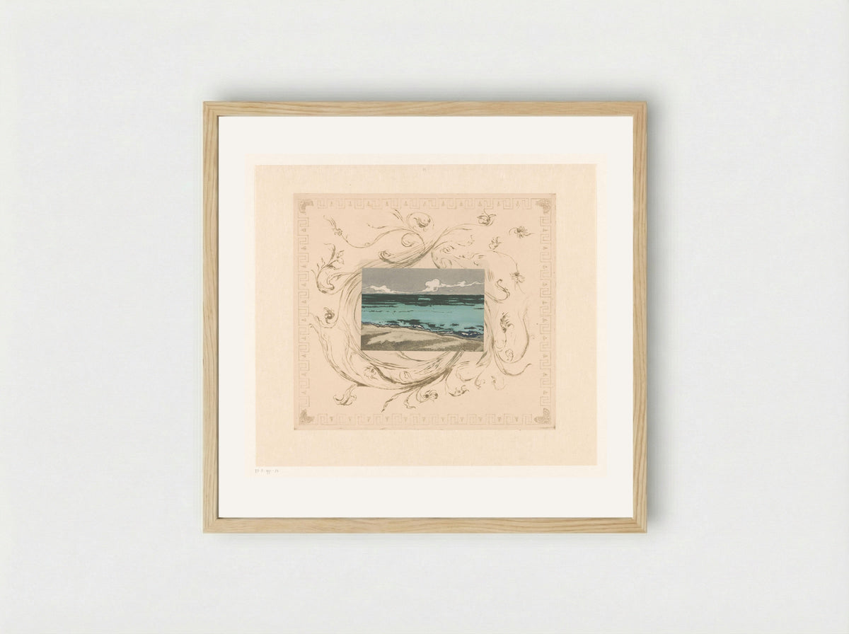 Gezicht op de zee bij Bognor Regis - Théodore Roussel - Framed Print Wood