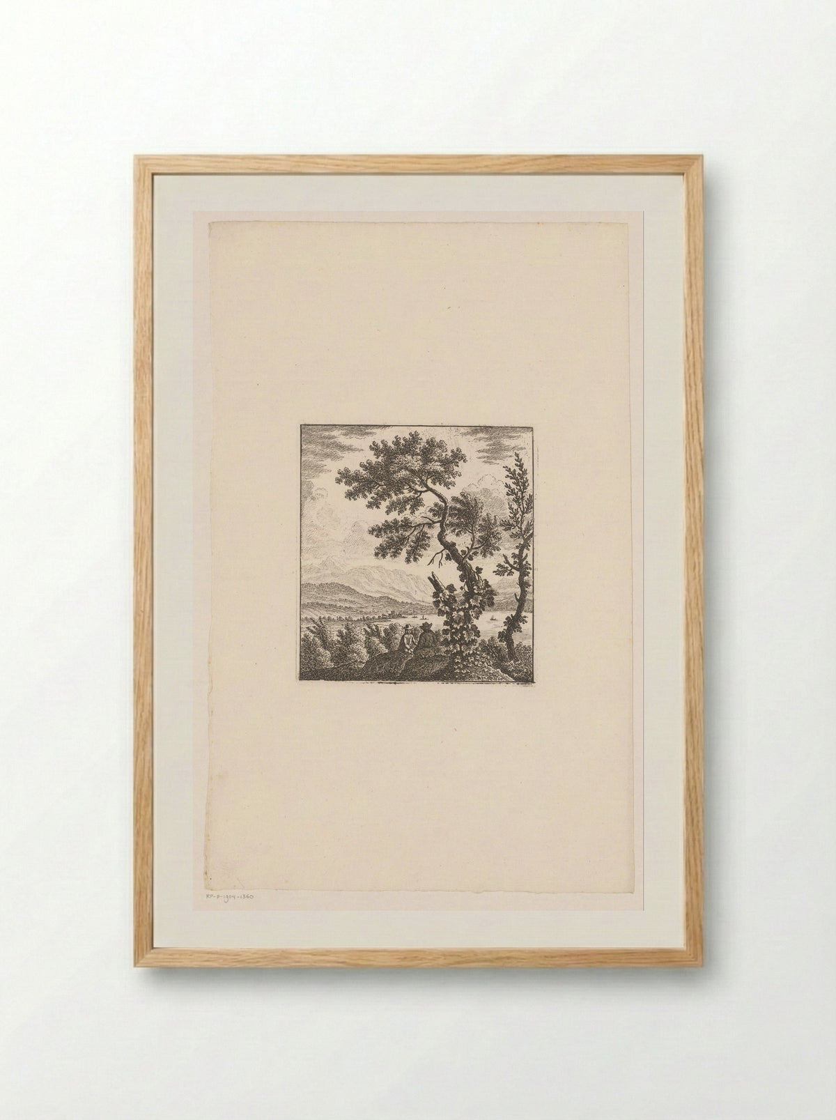 Gezicht op een bergmeer - Johann Caspar Ulinger - Framed Print Wood