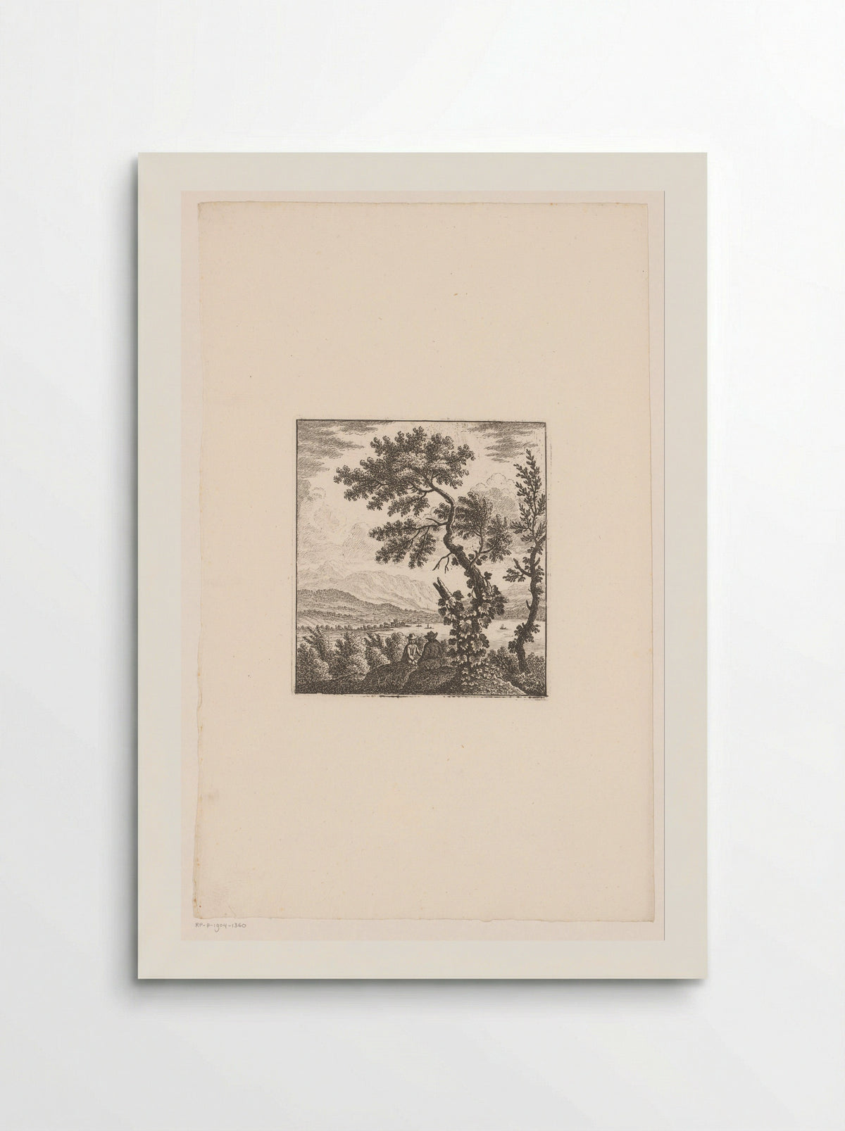 Gezicht op een bergmeer - Johann Caspar Ulinger - Poster