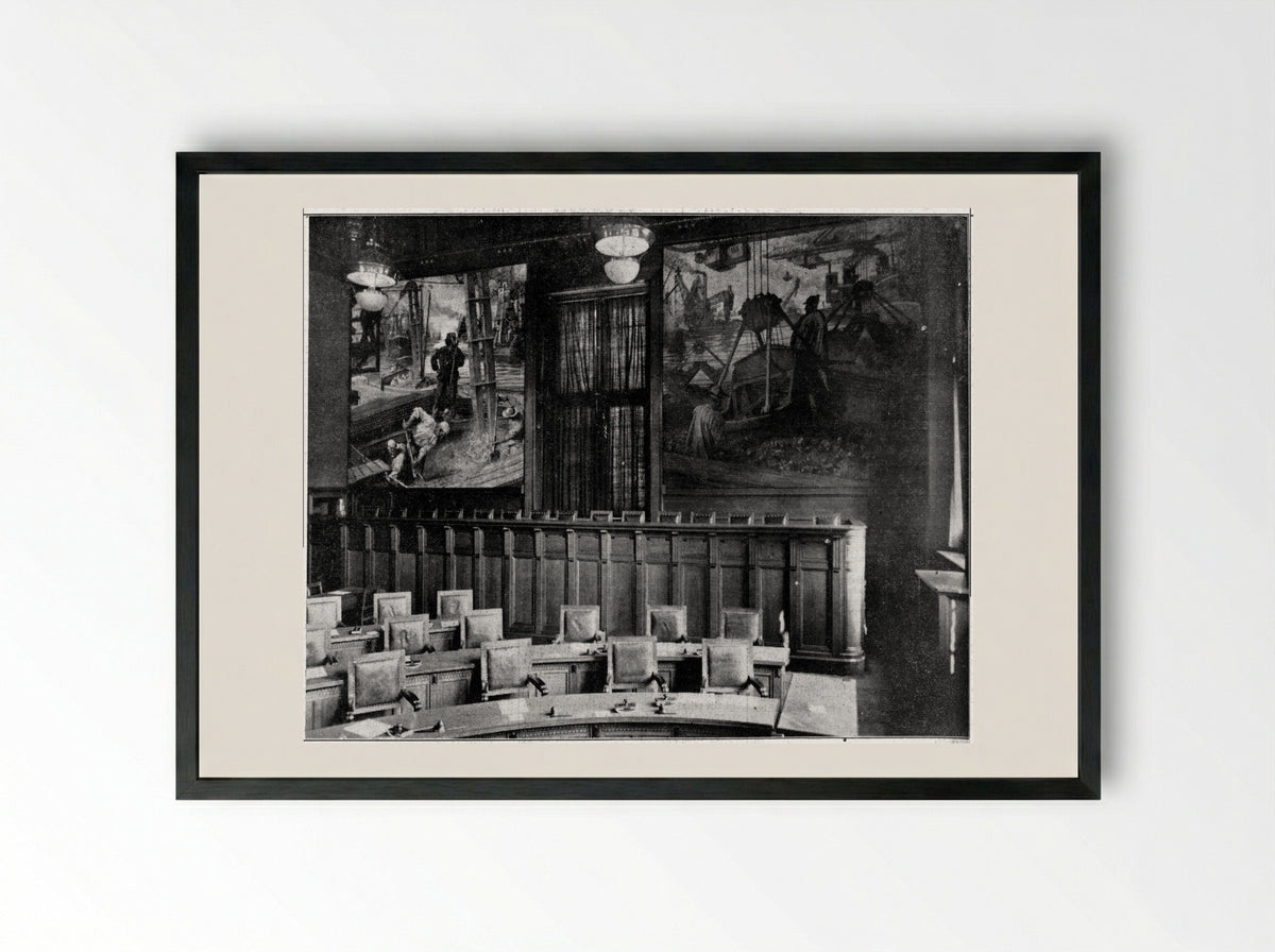Gezicht op een gracht in Rotterdam - Marius Richters - Framed Print Black