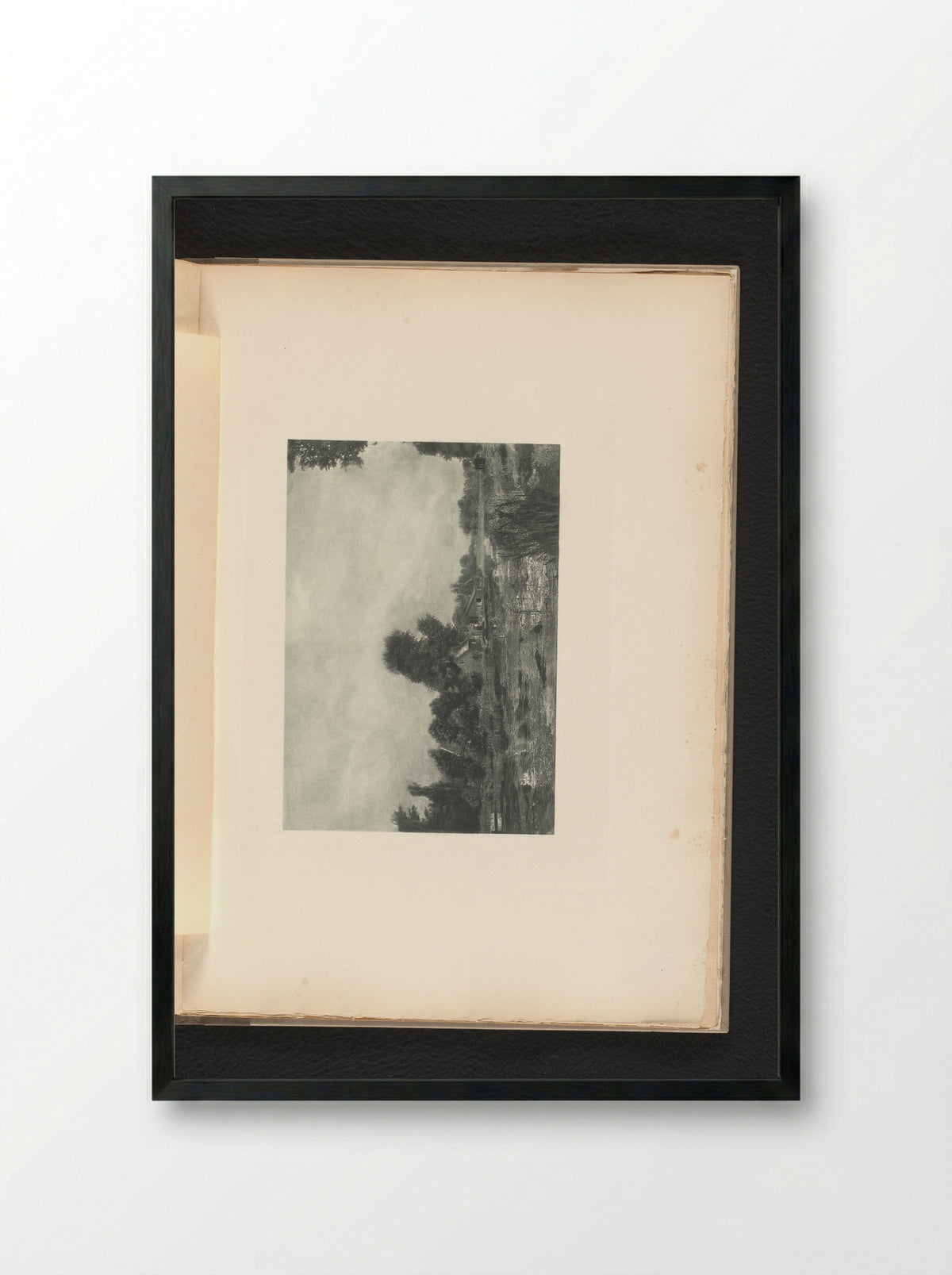 Gezicht op een huis aan het water - Alb. Kapteijn - Framed Print Black