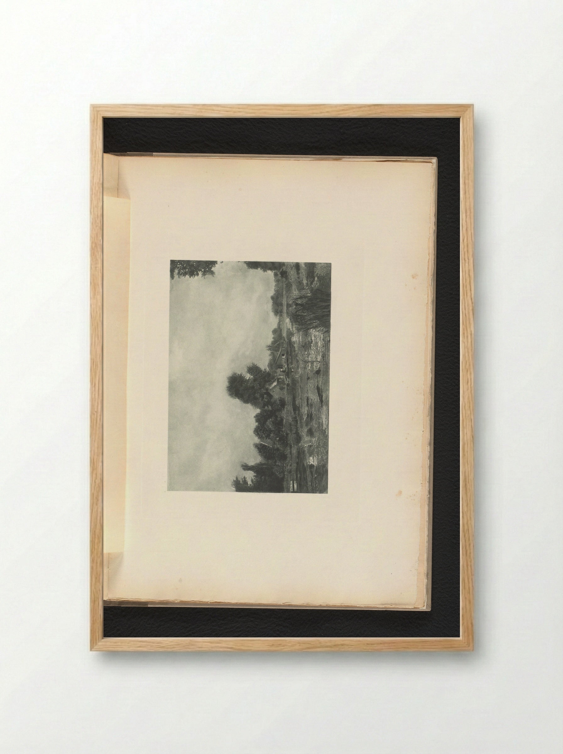 Gezicht op een huis aan het water - Alb. Kapteijn - Framed Print Wood