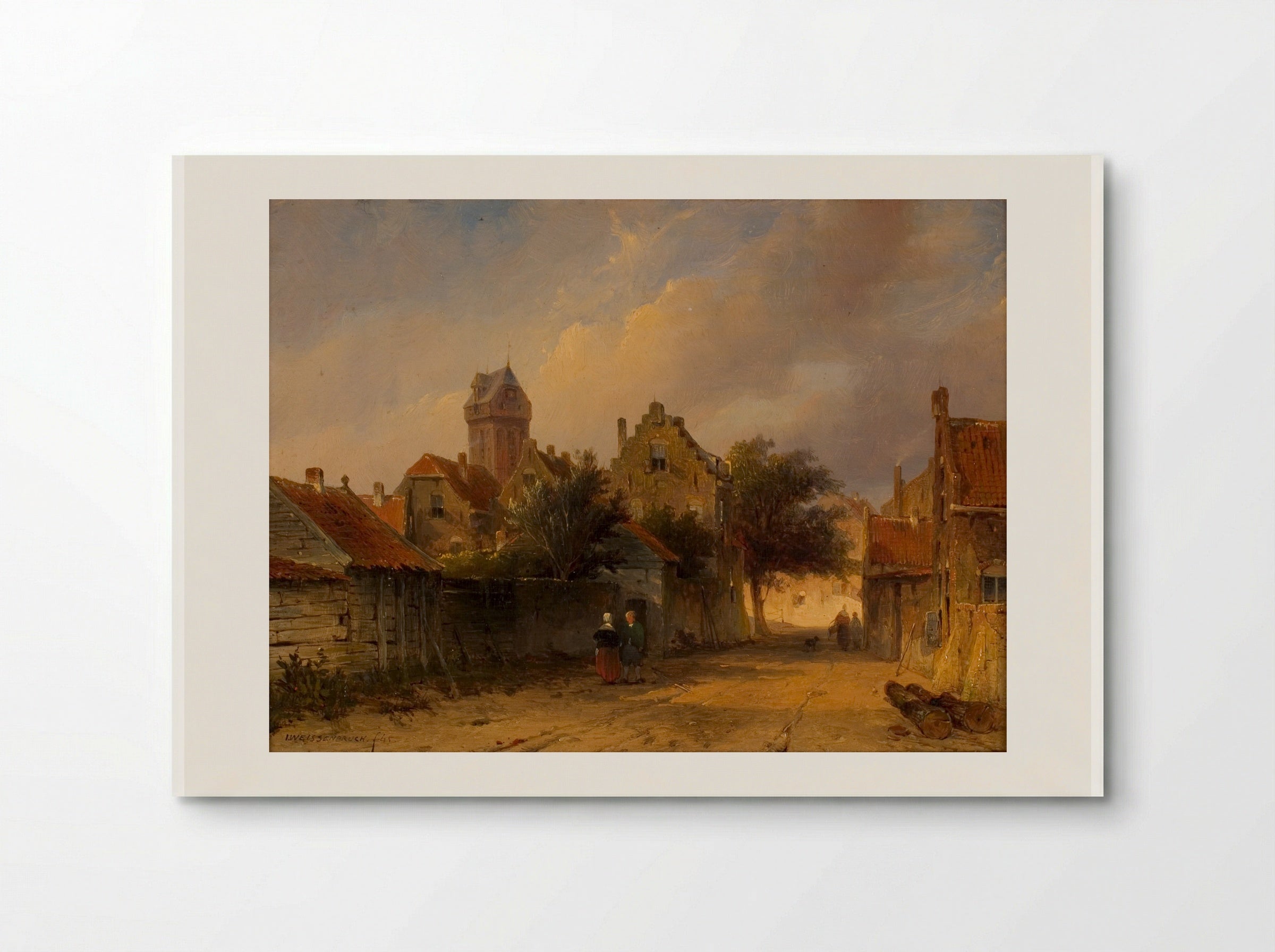 Gezicht op een kerk te Nijmegen - Jan Weissenbruch - Poster