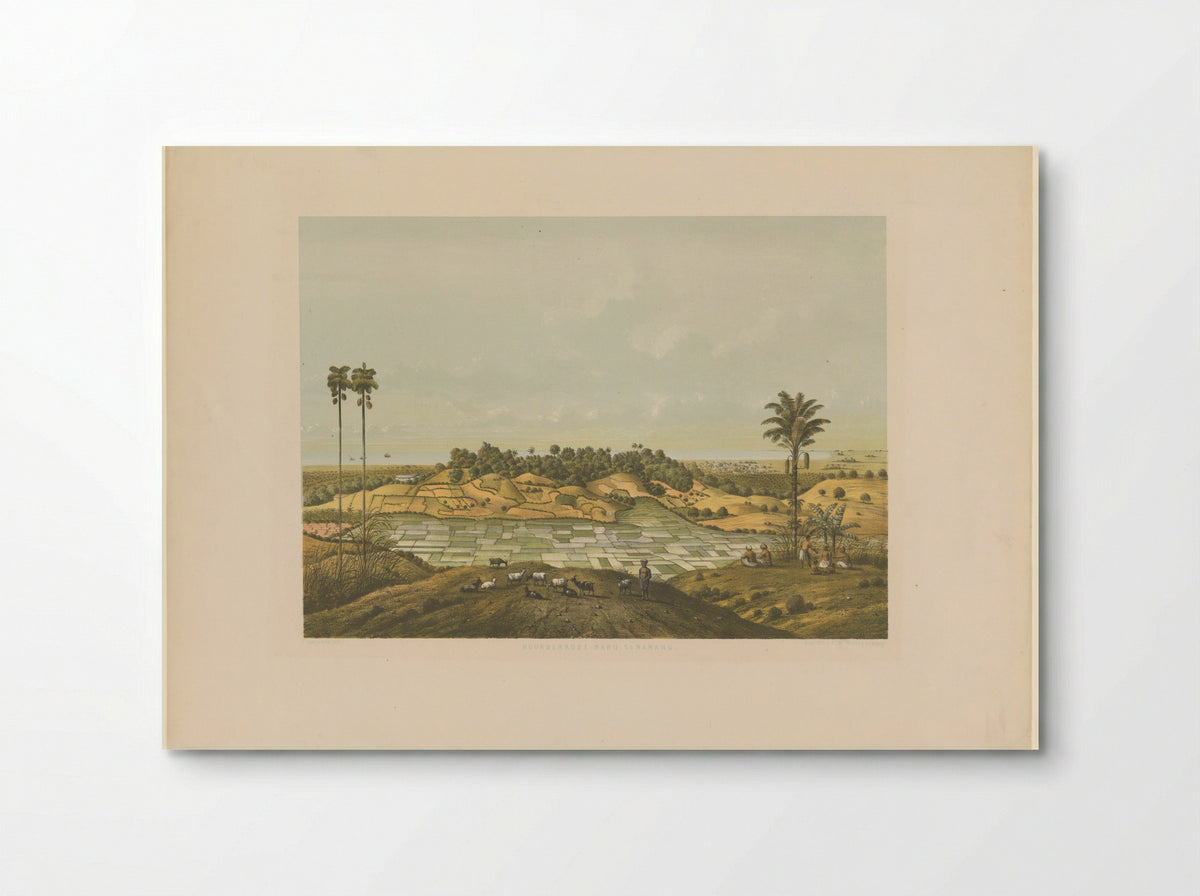 Gezicht op een landschap bij Samarang - Carl Wilhelm Mieling - Poster