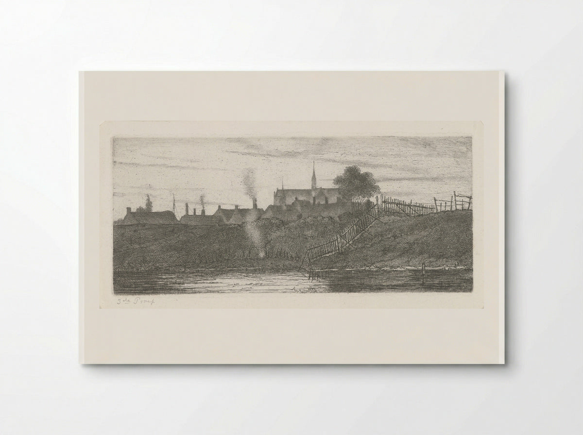 Gezicht op een stad (View of a City) - Jacobus Ludovicus Cornet - Poster