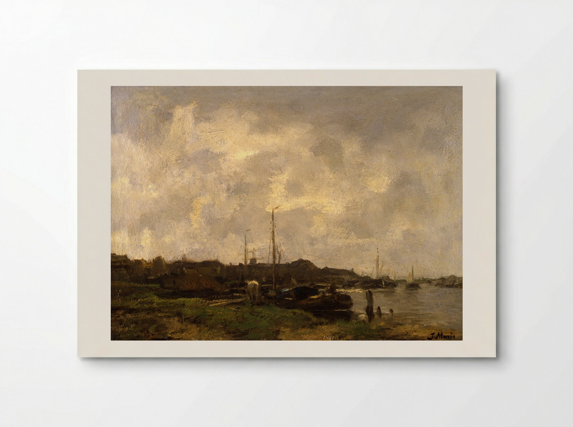Gezicht op een stad (View of a City) - Jacob Maris - Poster